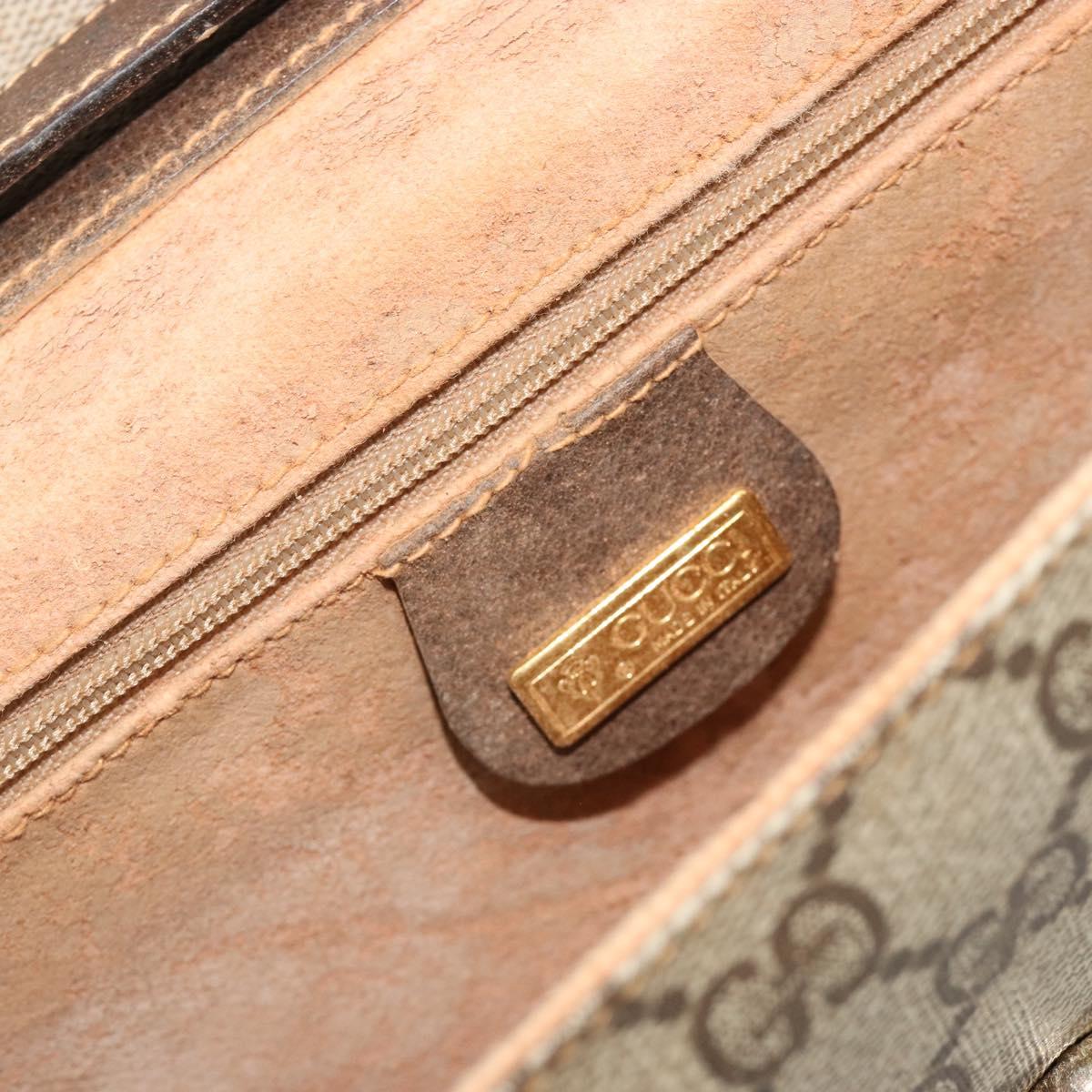 GUCCI GG Supreme Shoulder Bag PVC Beige Gold 004 161 0670 Auth bs35455