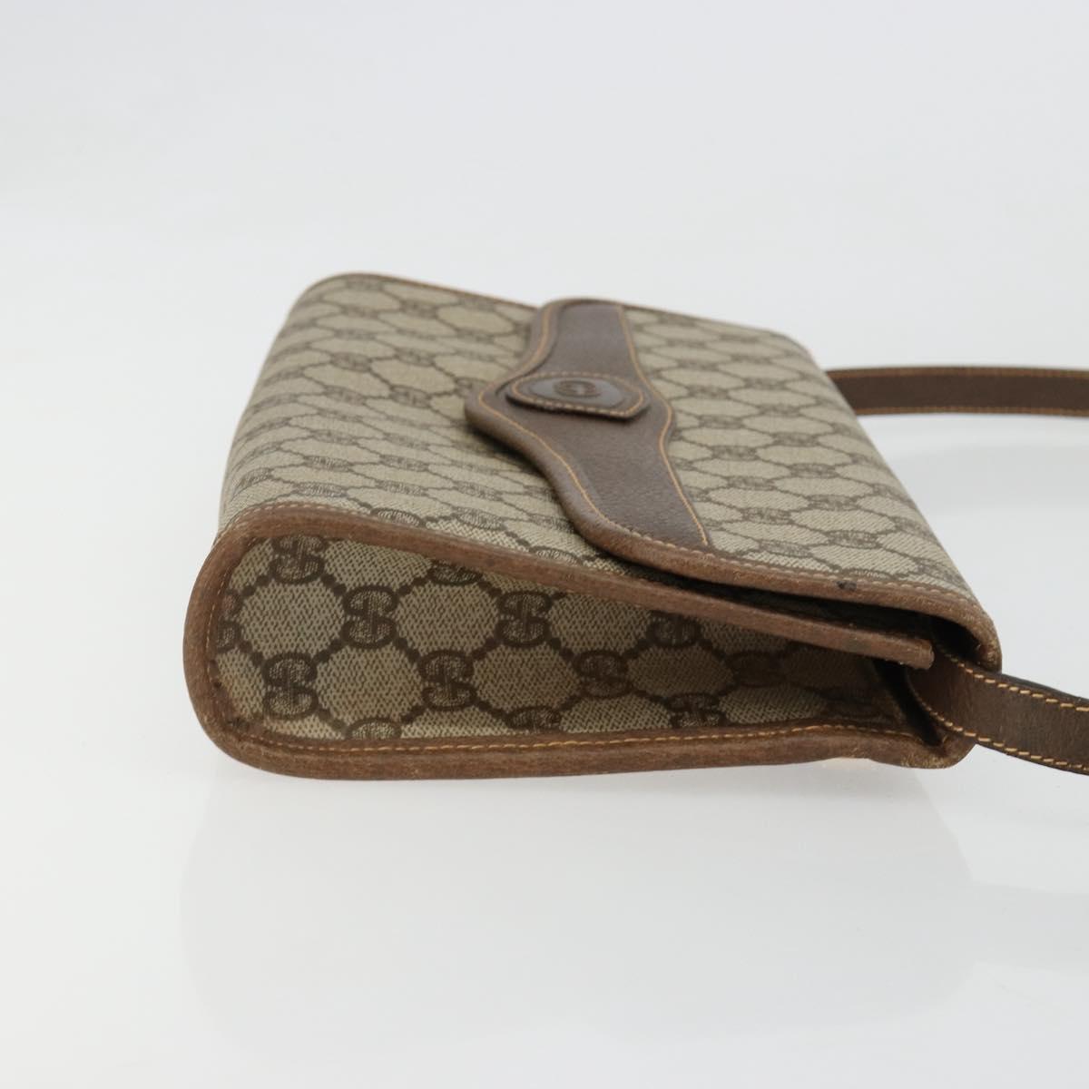 GUCCI GG Supreme Shoulder Bag PVC Beige Gold 004 161 0670 Auth bs35455