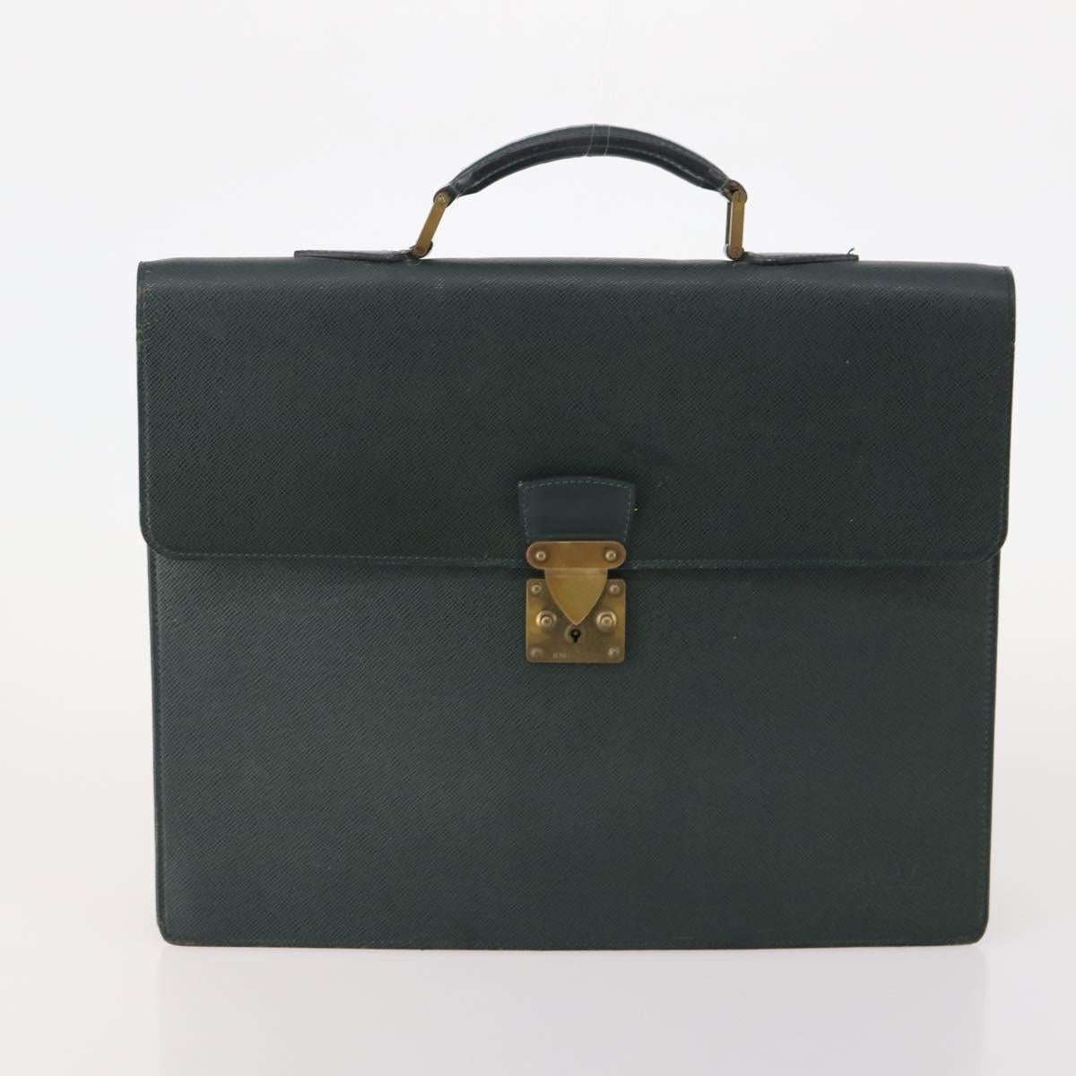 LOUIS VUITTON Taiga Serviette Kourad Business 2 Set Acajou Epicea Auth bs35468