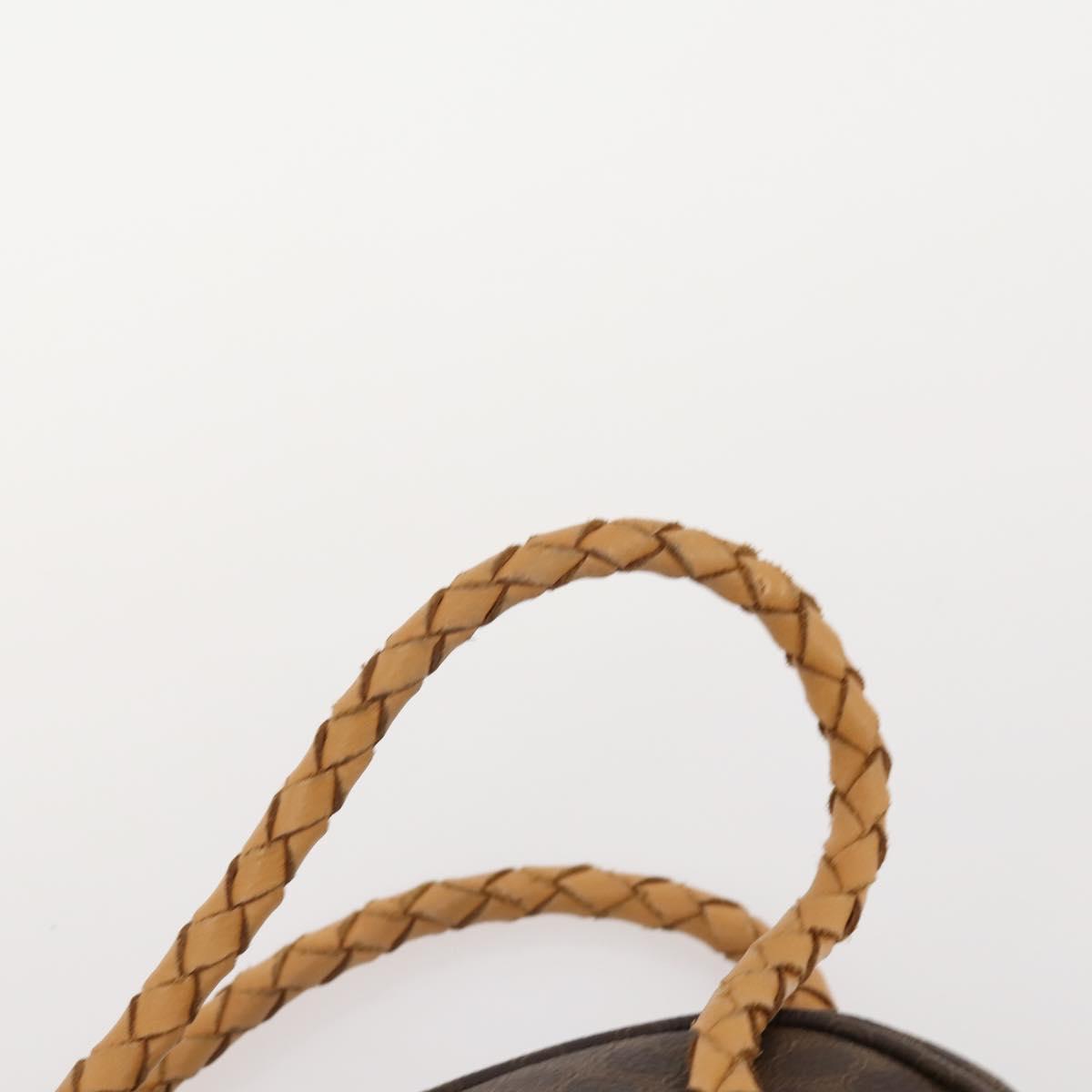 CELINE Macadam Canvas Hand Bag PVC Leather 3 Set Brown Auth bs35482
