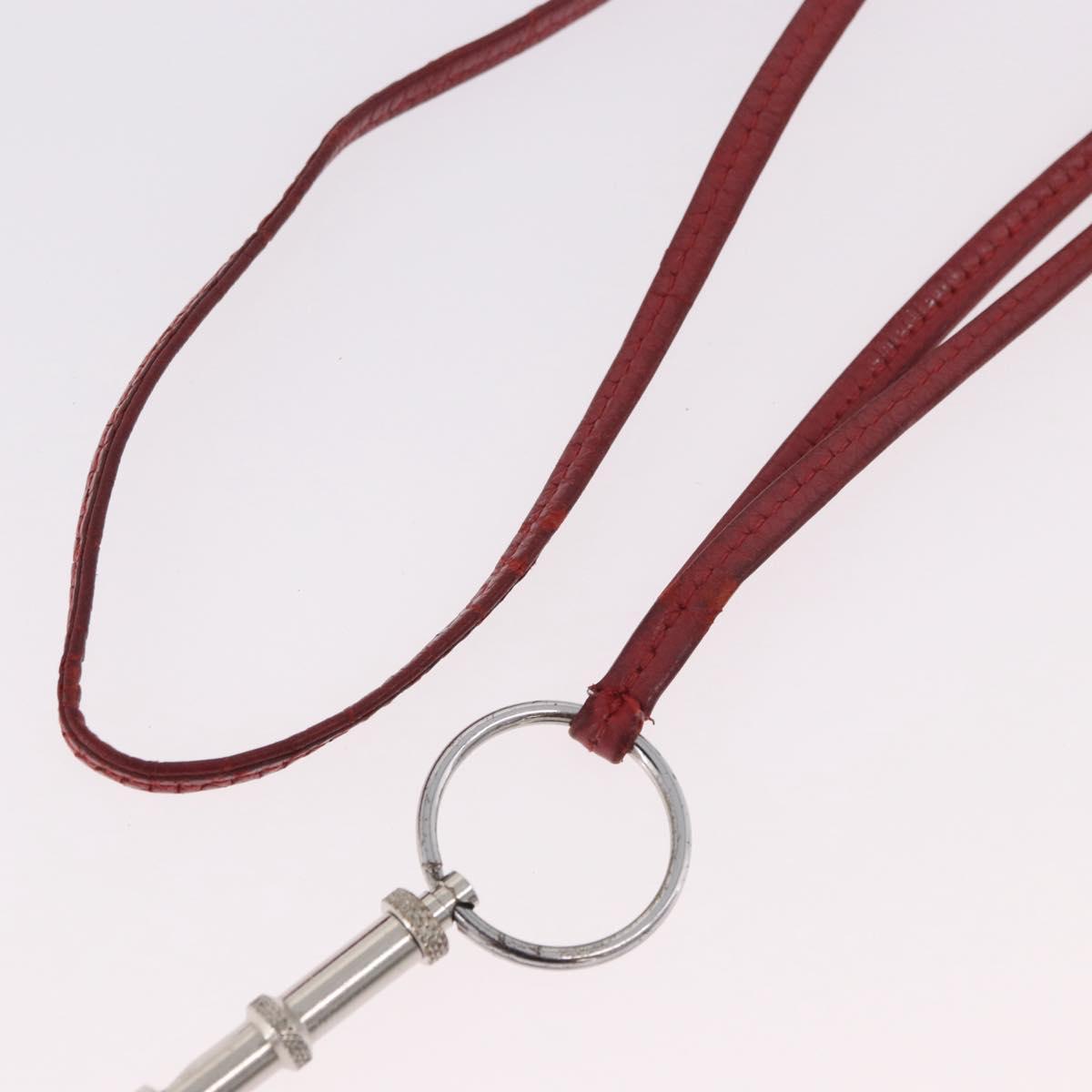 HERMES Whistle Charm metal Silver Auth bs35483