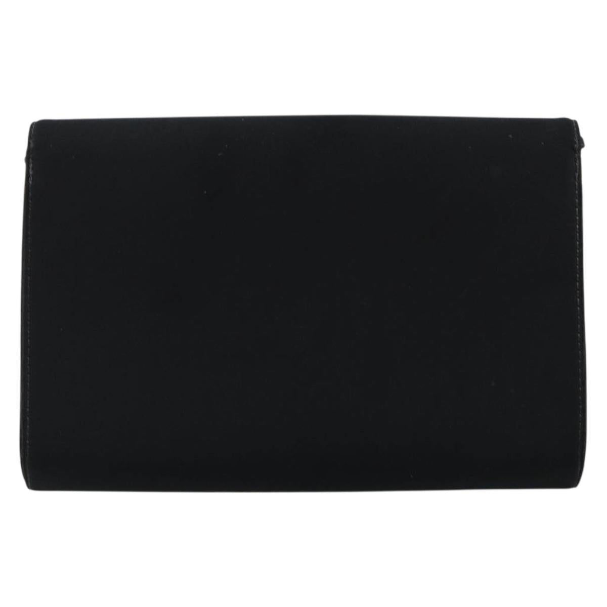 GIVENCHY Shoulder Bag Canvas Black Gold Auth bs35507