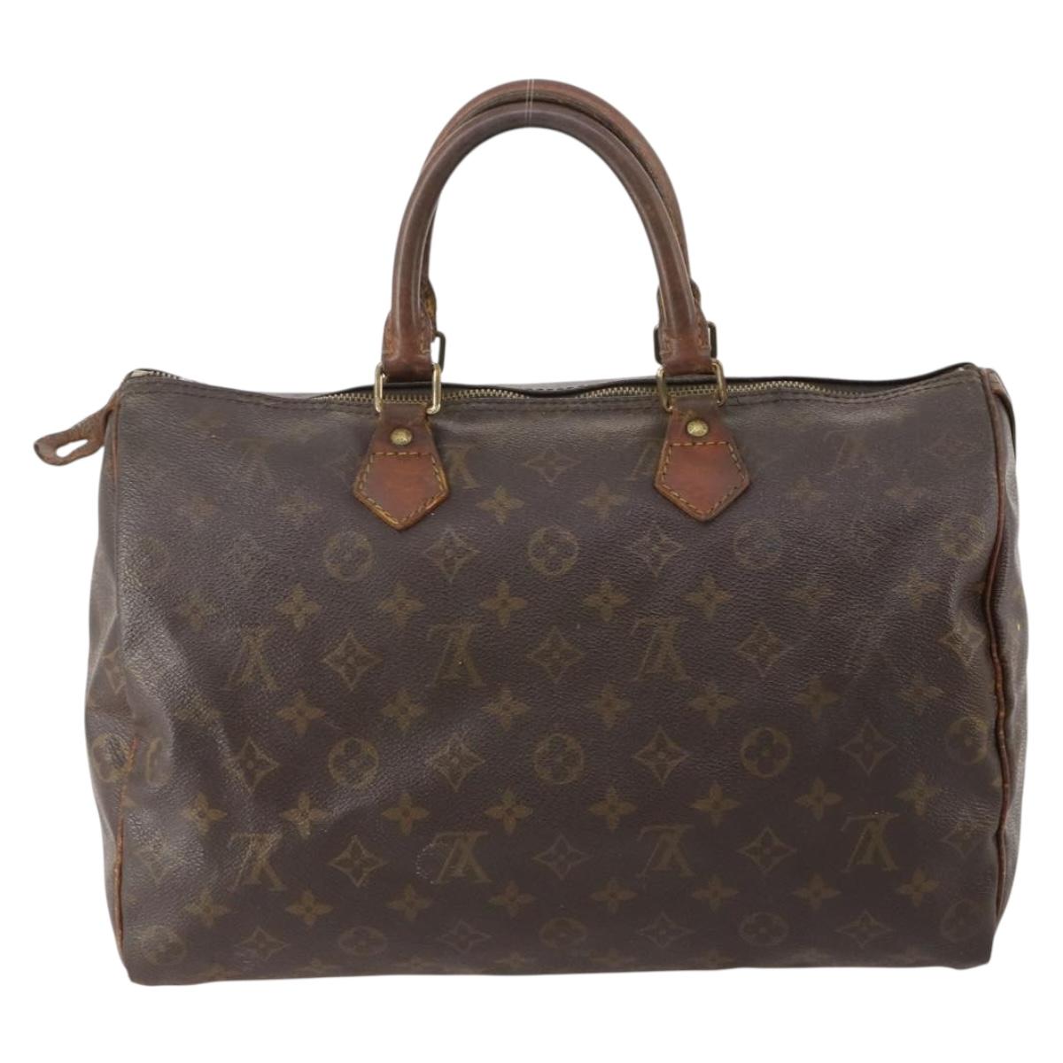 LOUIS VUITTON Monogram Speedy 35 Hand Bag M41524 LV Auth bs35533