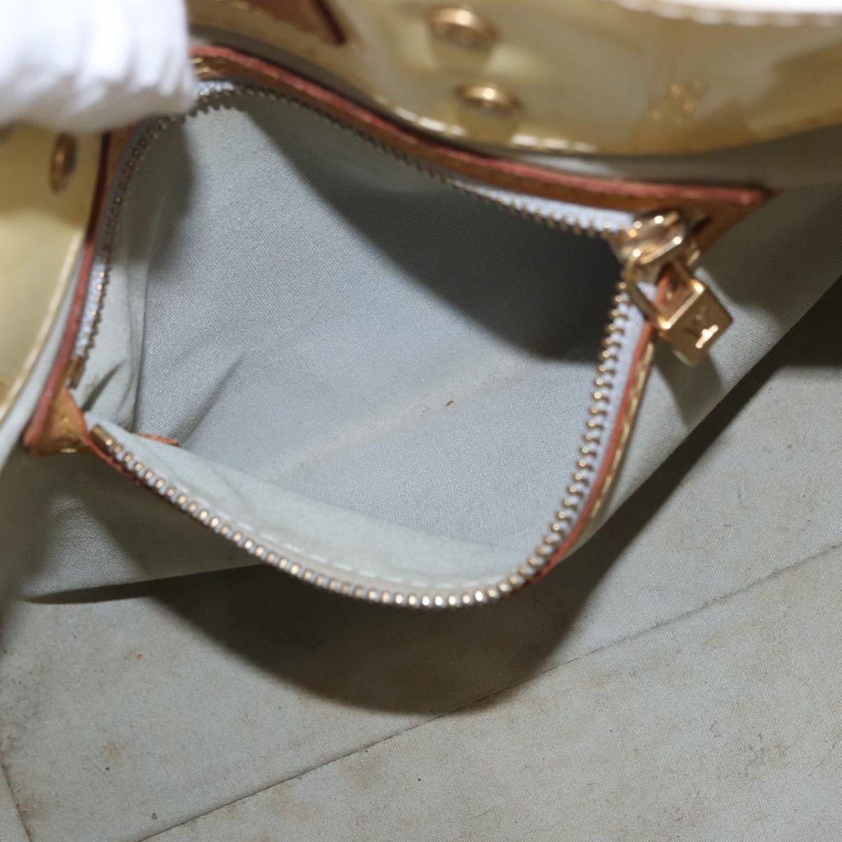 LOUIS VUITTON Monogram Vernis Reade PM Hand Bag Perle M91336 LV Auth bs35535