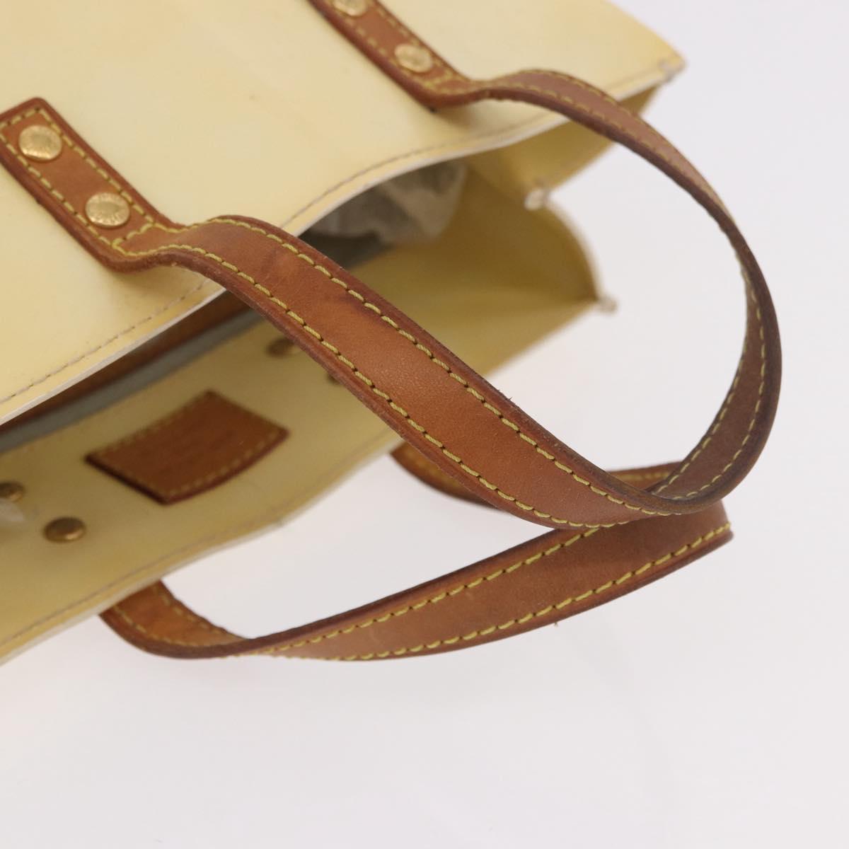LOUIS VUITTON Monogram Vernis Reade PM Hand Bag Perle M91336 LV Auth bs35535