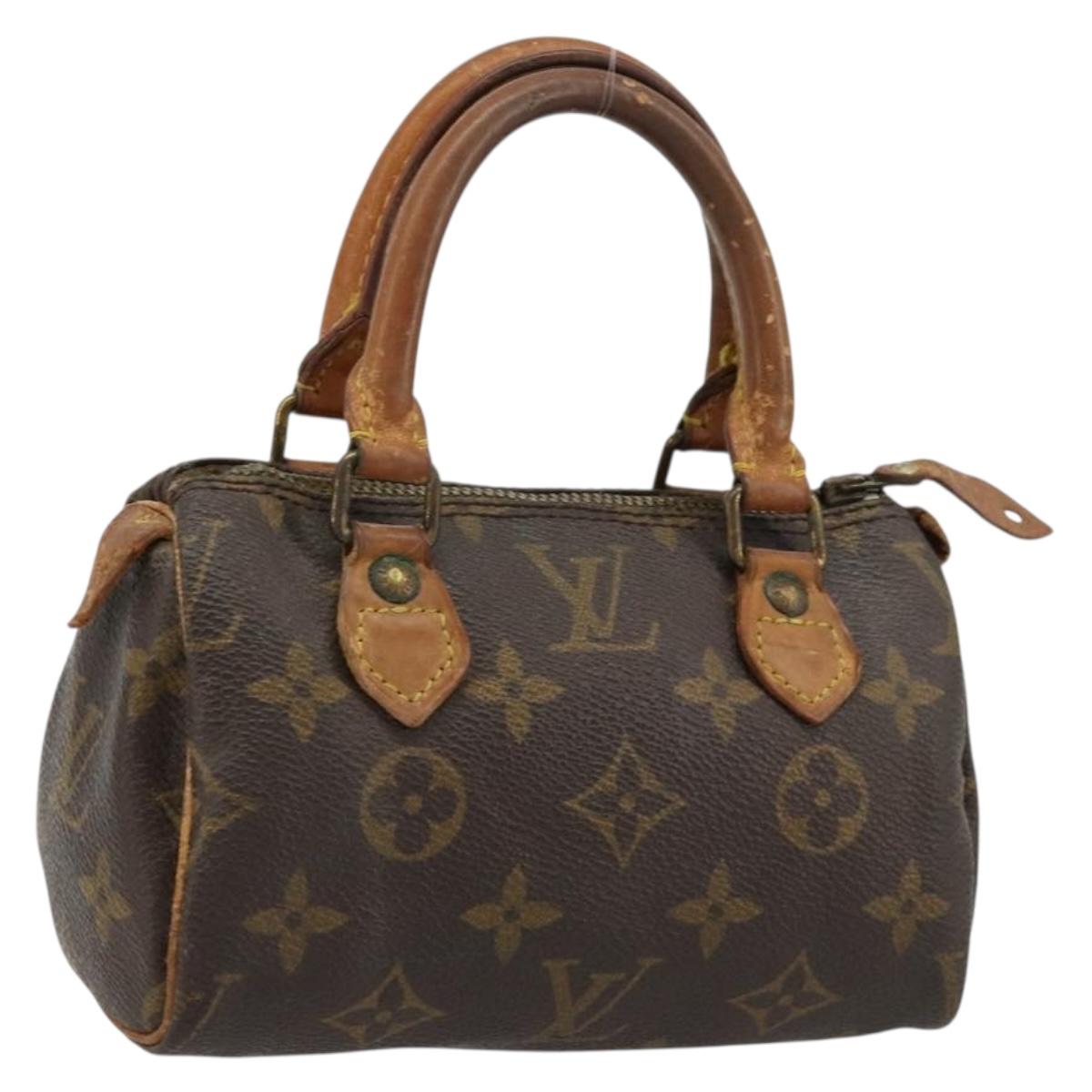LOUIS VUITTON Monogram Mini Speedy Hand Bag M41534 LV Auth bs35539