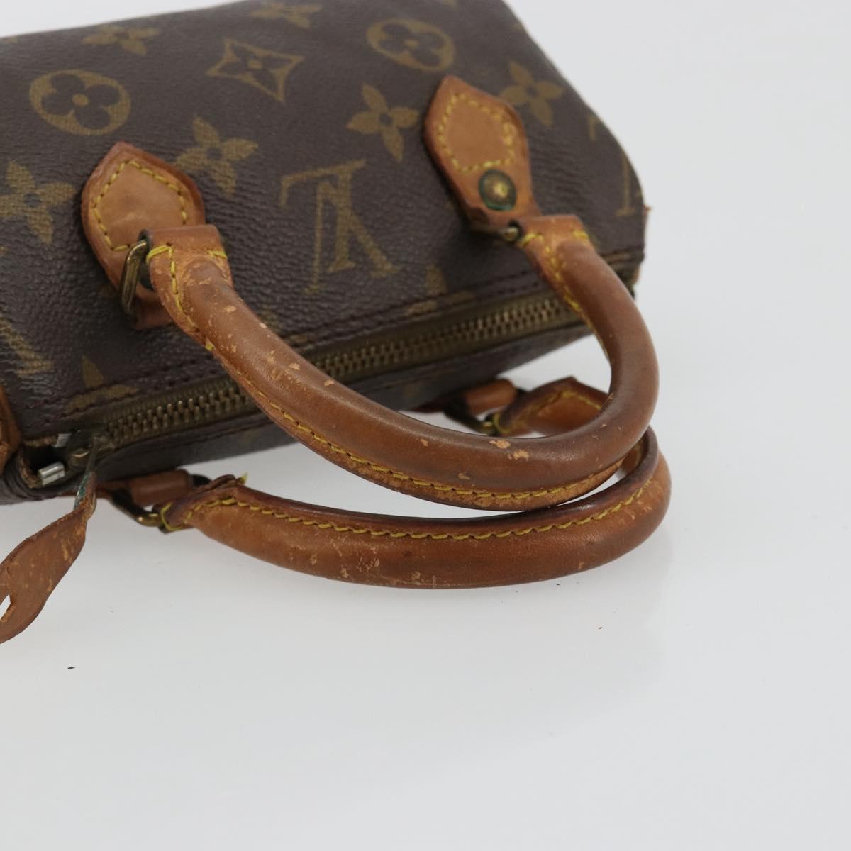 LOUIS VUITTON Monogram Mini Speedy Hand Bag M41534 LV Auth bs35539