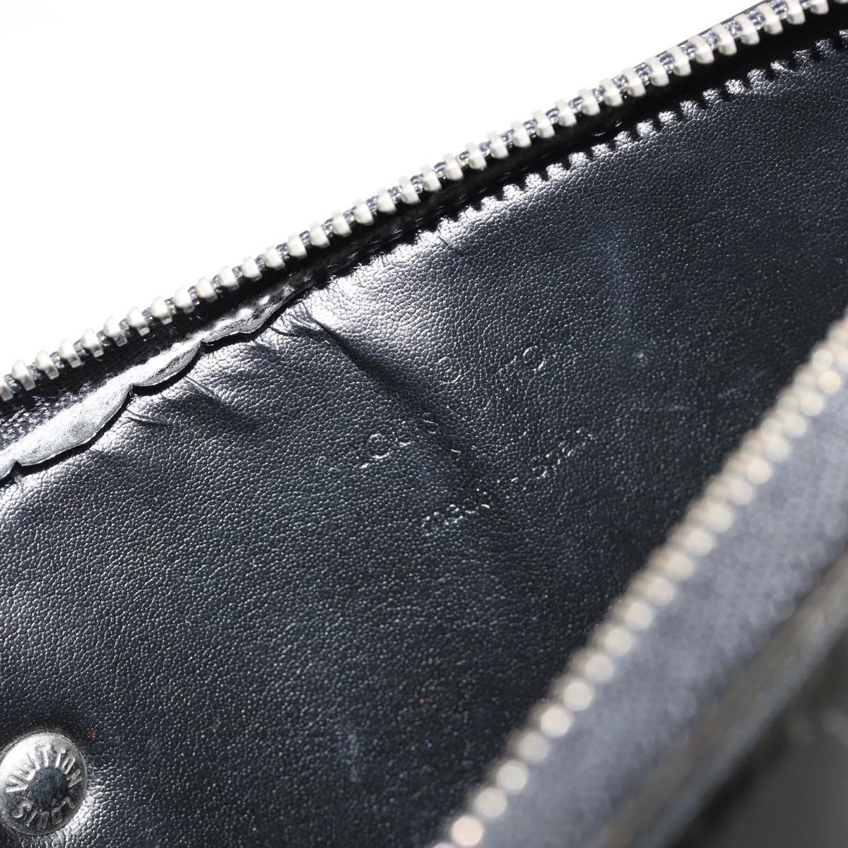 LOUIS VUITTON Monogram Vernis Lexington Pouch Flower Black M92245 Auth bs35540