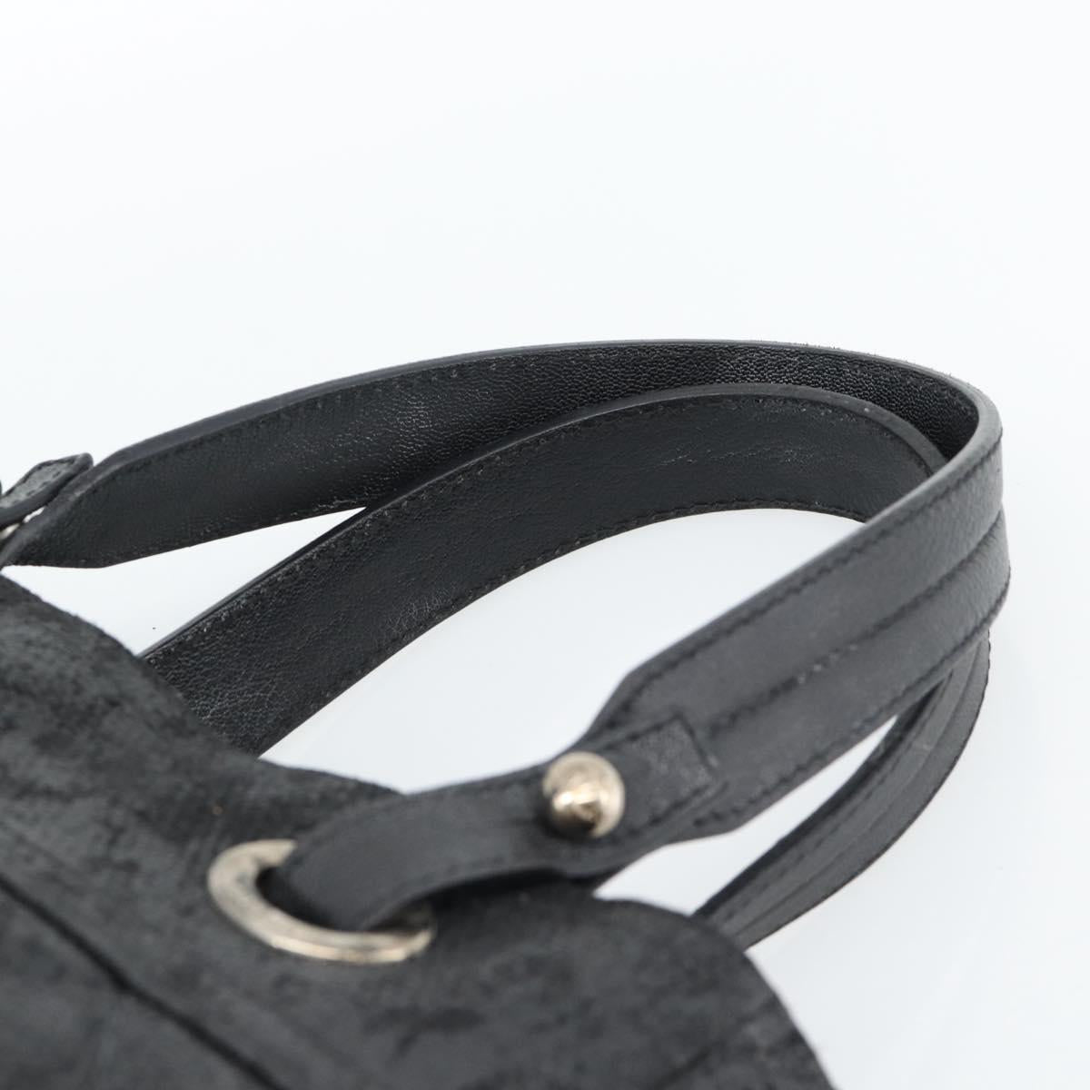 CHANEL Matelasse Tote Bag Coated Canvas Black Gold CC Auth bs35544