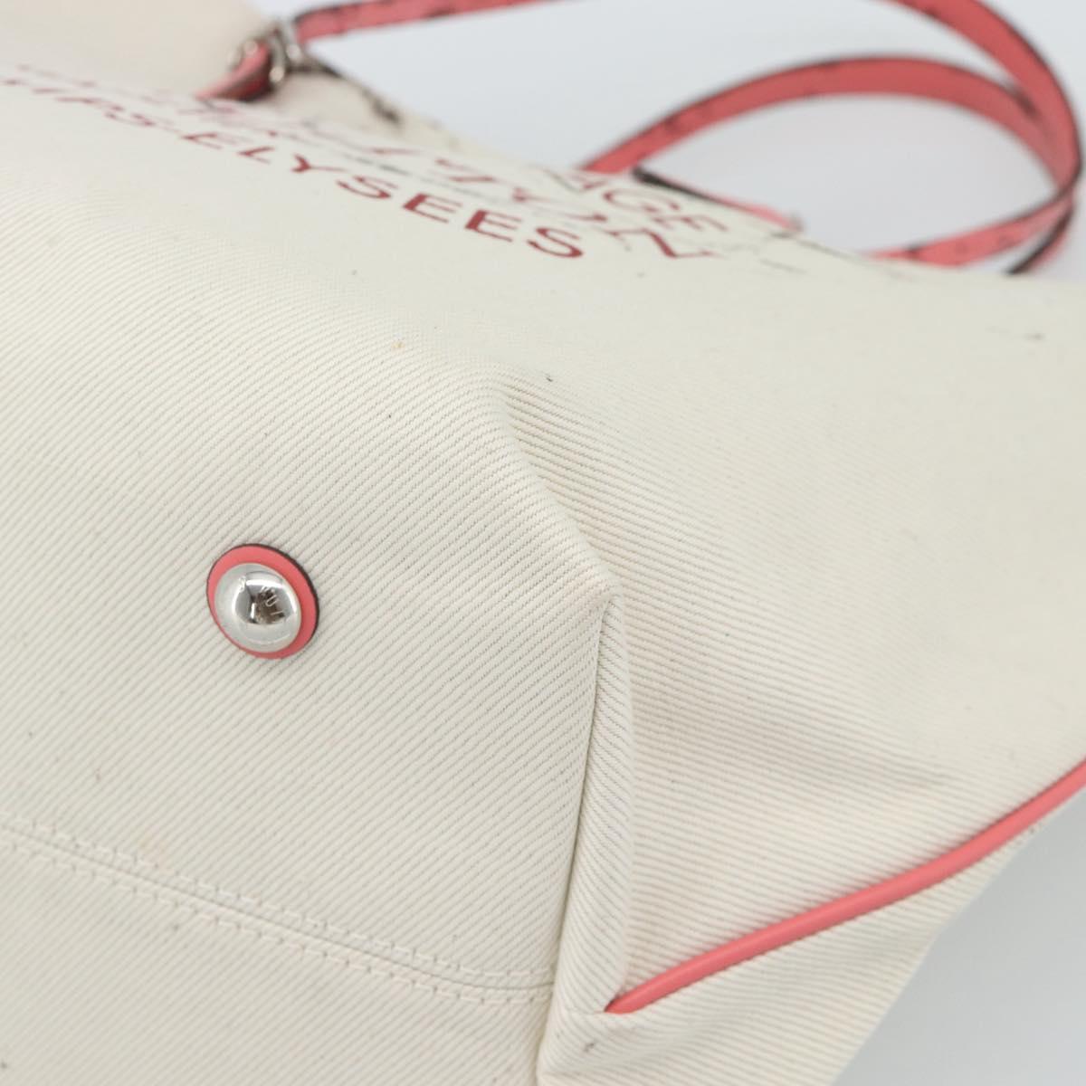LOUIS VUITTON Cabas MM Tote Bag Canvas White M94502 LV Auth bs35545