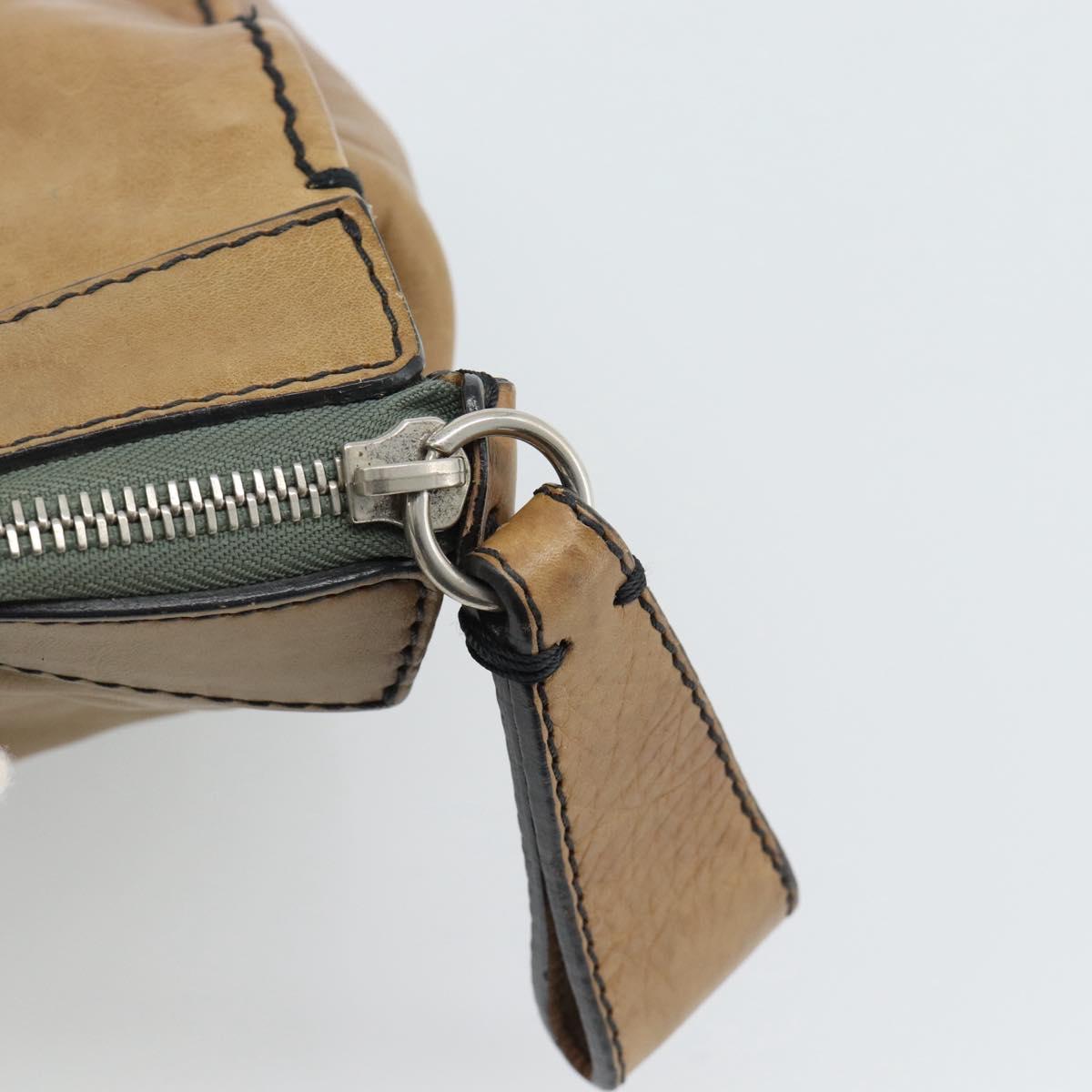 Chloe Hand Bag Leather Brown Silver Auth bs35550