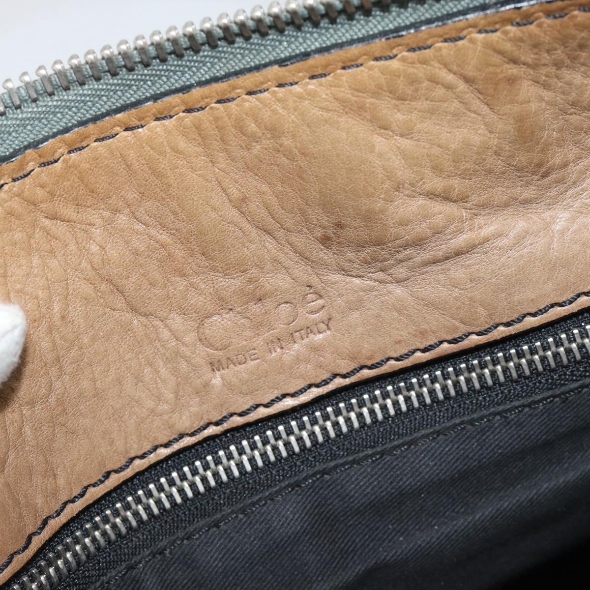 Chloe Hand Bag Leather Brown Silver Auth bs35550