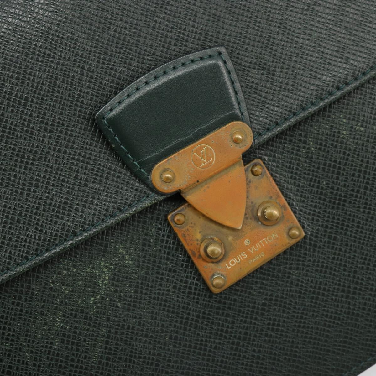 LOUIS VUITTON Taiga Pochette Kourad Clutch Bag Epicea M30194 LV Auth bs35554