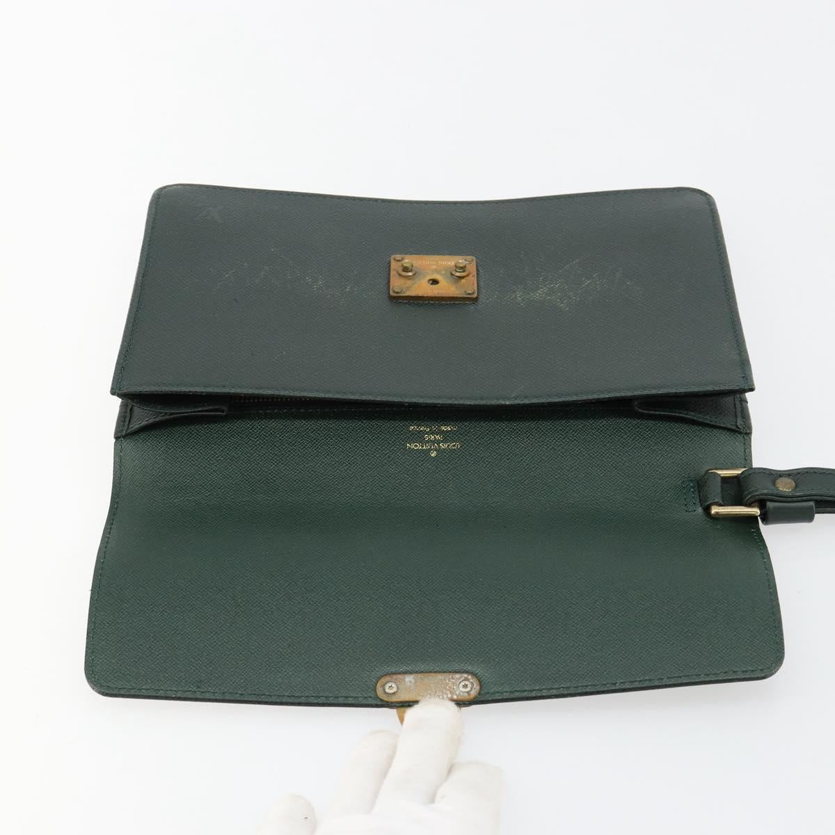 LOUIS VUITTON Taiga Pochette Kourad Clutch Bag Epicea M30194 LV Auth bs35554