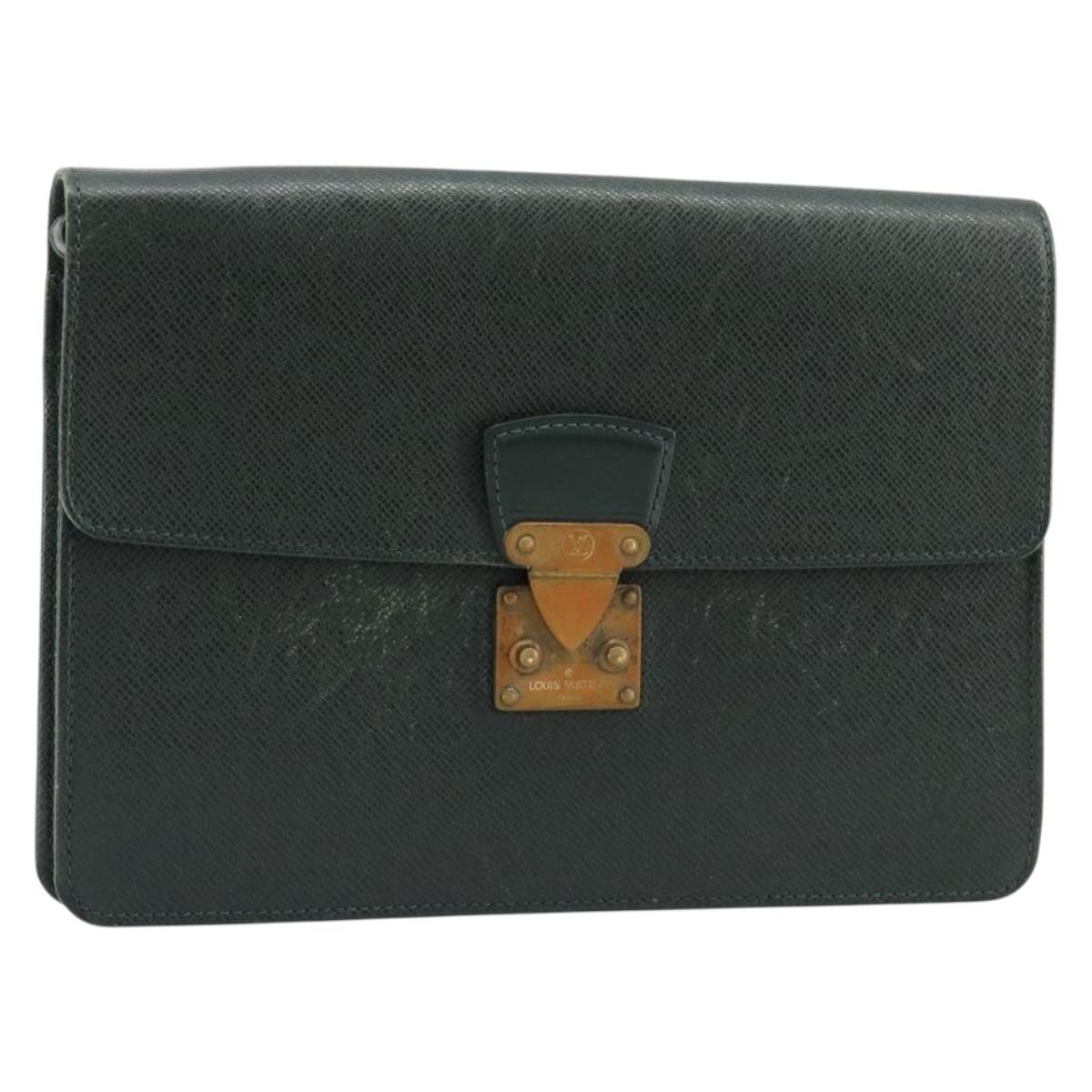 LOUIS VUITTON Taiga Pochette Kourad Clutch Bag Epicea M30194 LV Auth bs35554
