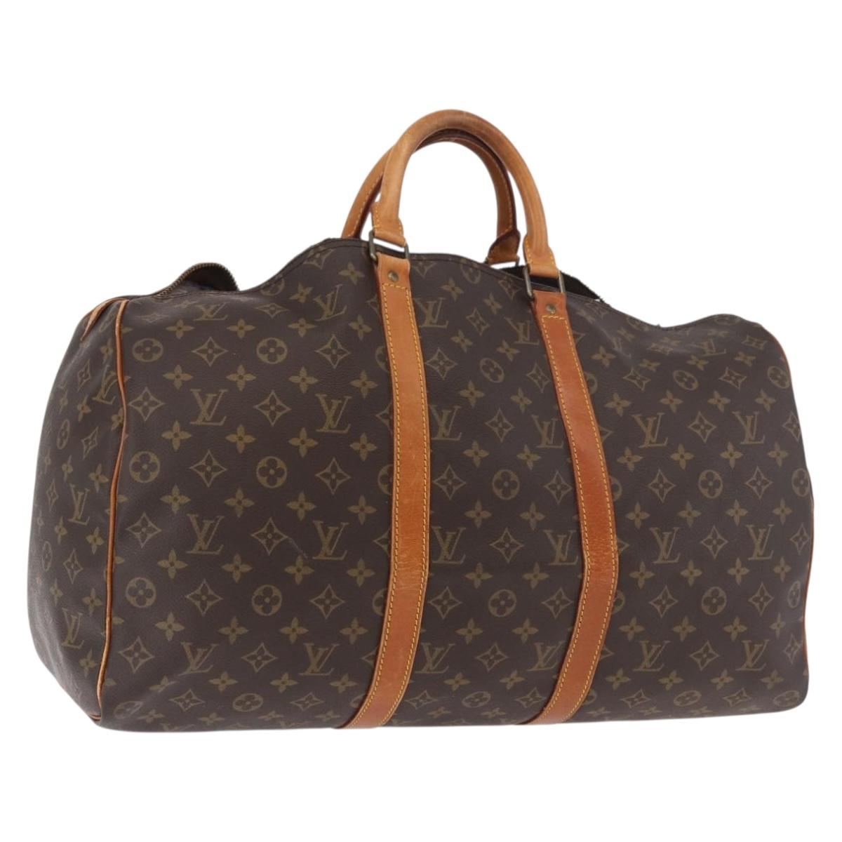 LOUIS VUITTON Monogram Keepall 50 Boston Bag M41426 LV Auth bs35556
