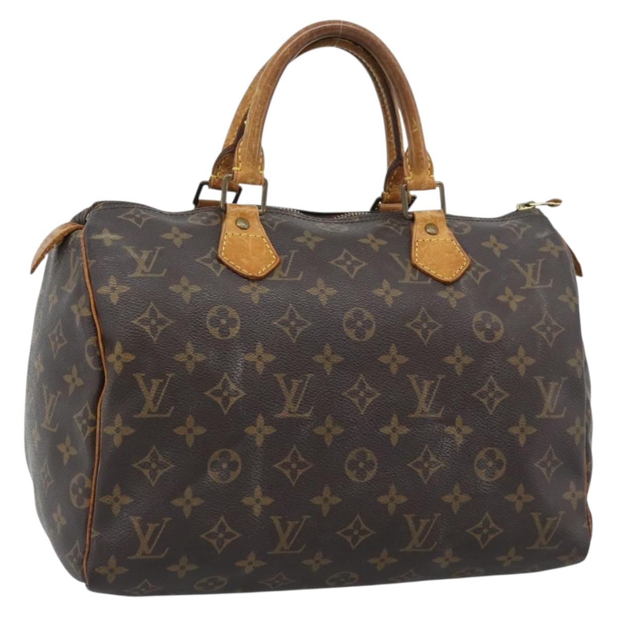 LOUIS VUITTON Monogram Speedy 30 Hand Bag M41526 LV Auth bs35558