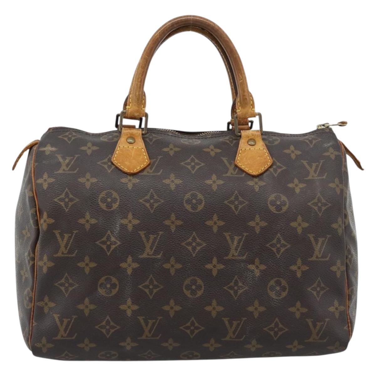 LOUIS VUITTON Monogram Speedy 30 Hand Bag M41526 LV Auth bs35558