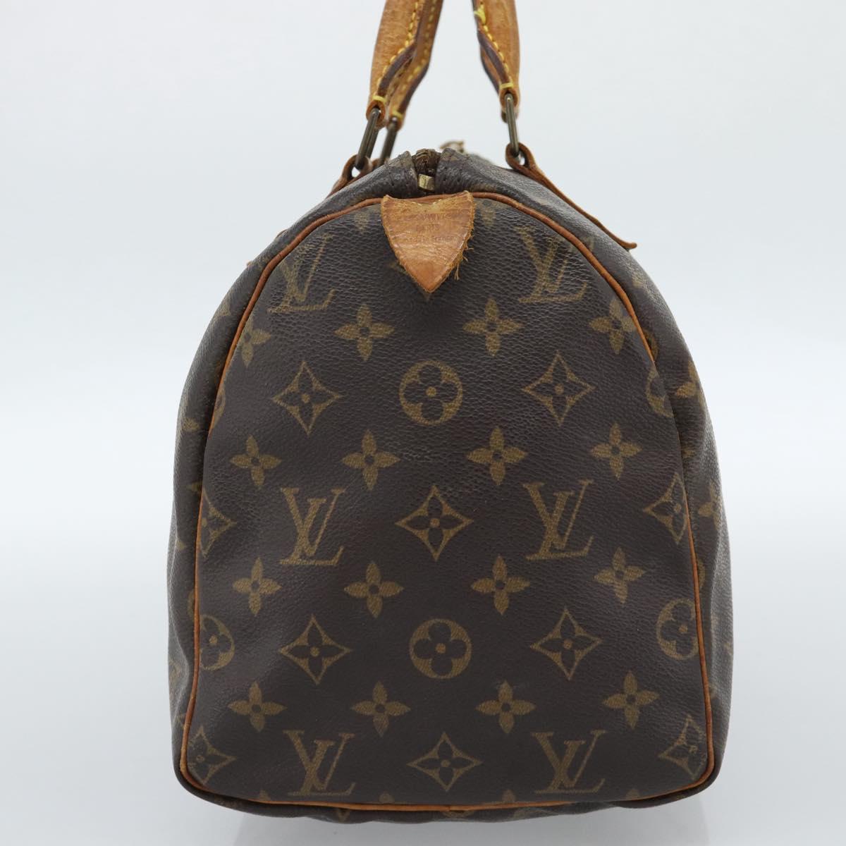 LOUIS VUITTON Monogram Speedy 30 Hand Bag M41526 LV Auth bs35558