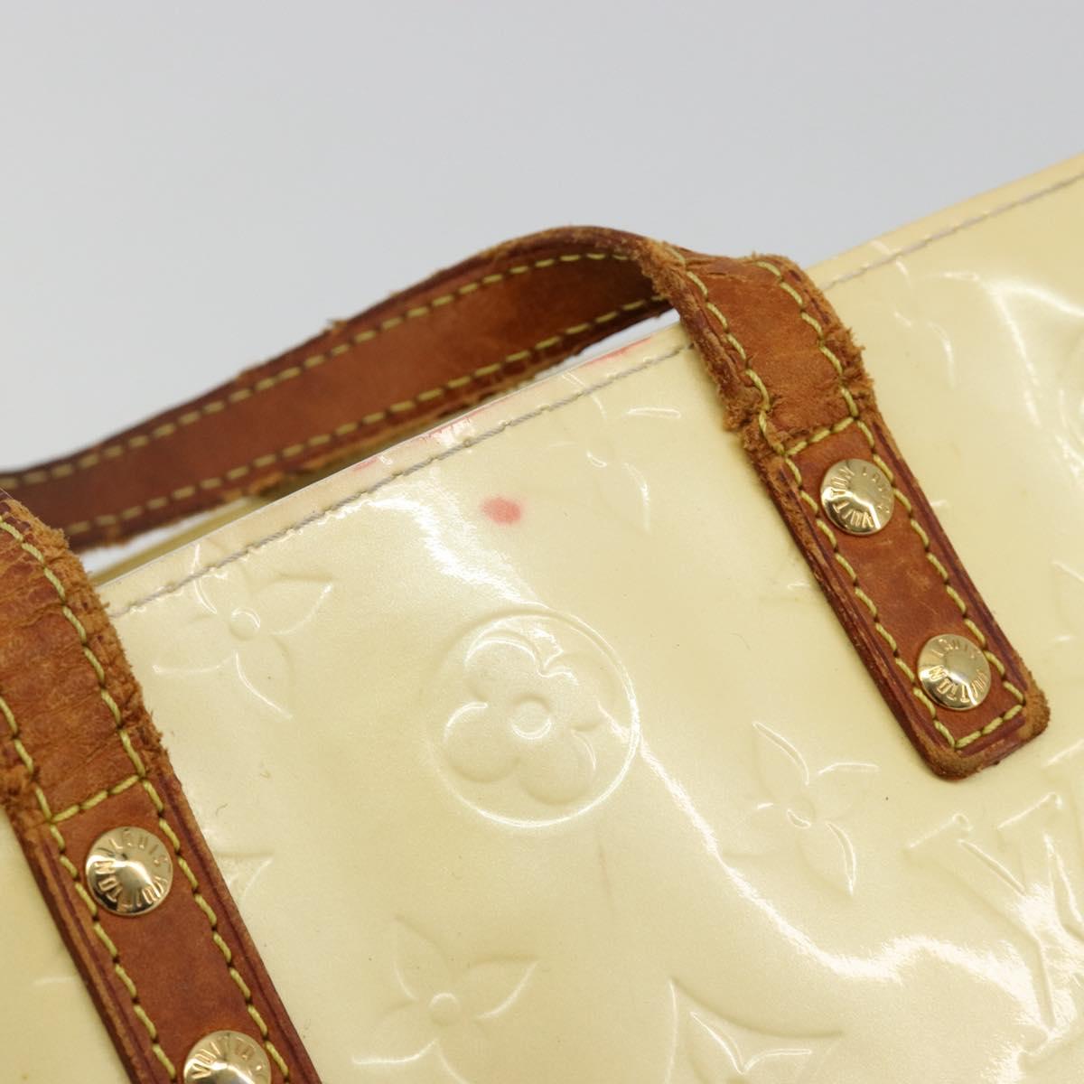 LOUIS VUITTON Monogram Vernis Reade PM Hand Bag Perle M91336 LV Auth bs35563