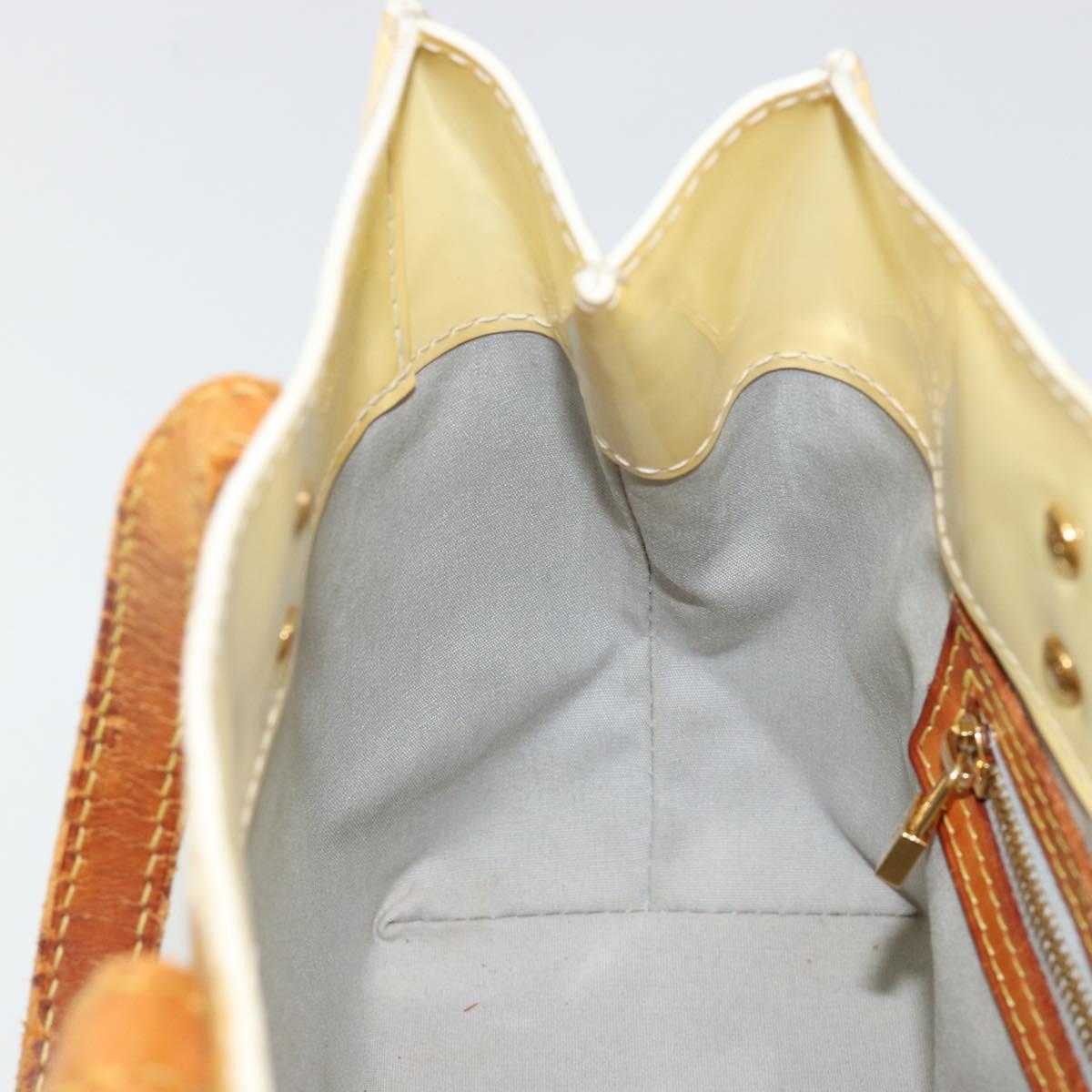 LOUIS VUITTON Monogram Vernis Reade PM Hand Bag Perle M91336 LV Auth bs35563