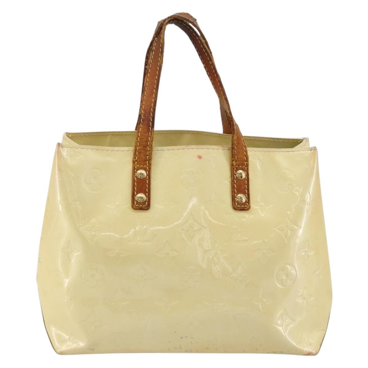 LOUIS VUITTON Monogram Vernis Reade PM Hand Bag Perle M91336 LV Auth bs35563