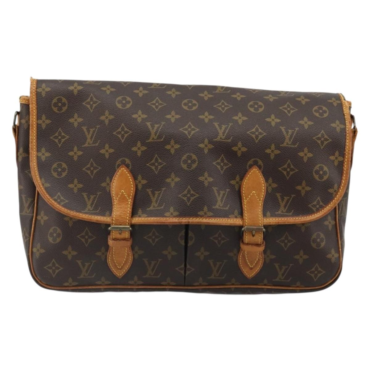 LOUIS VUITTON Monogram Gibeciere GM Shoulder Bag M42246 LV Auth bs35566