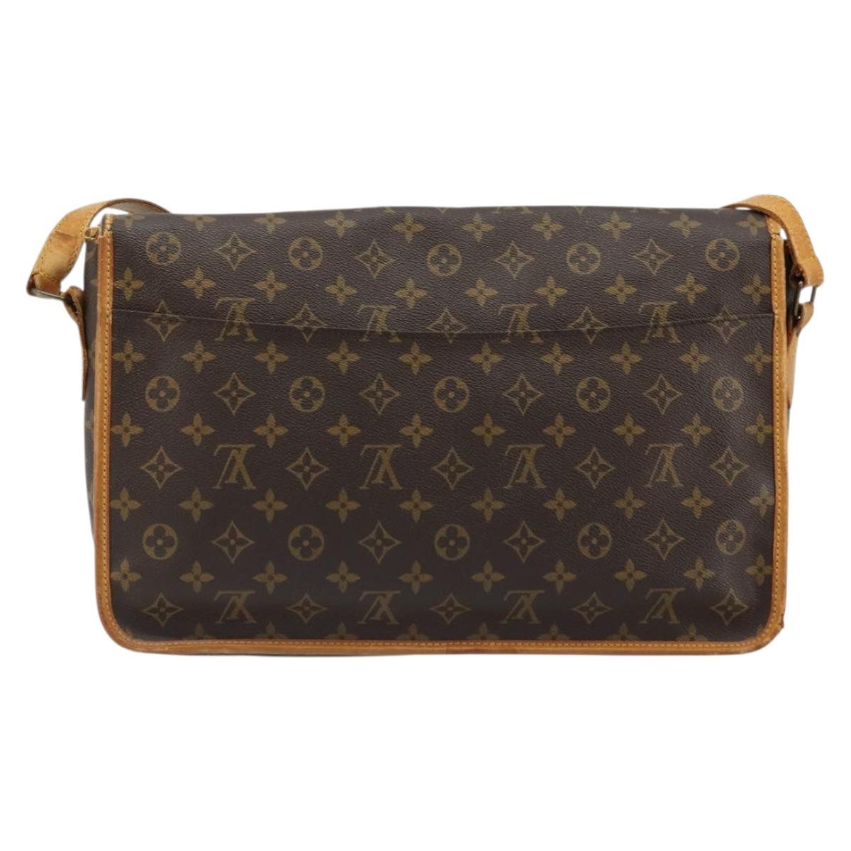 LOUIS VUITTON Monogram Gibeciere GM Shoulder Bag M42246 LV Auth bs35566