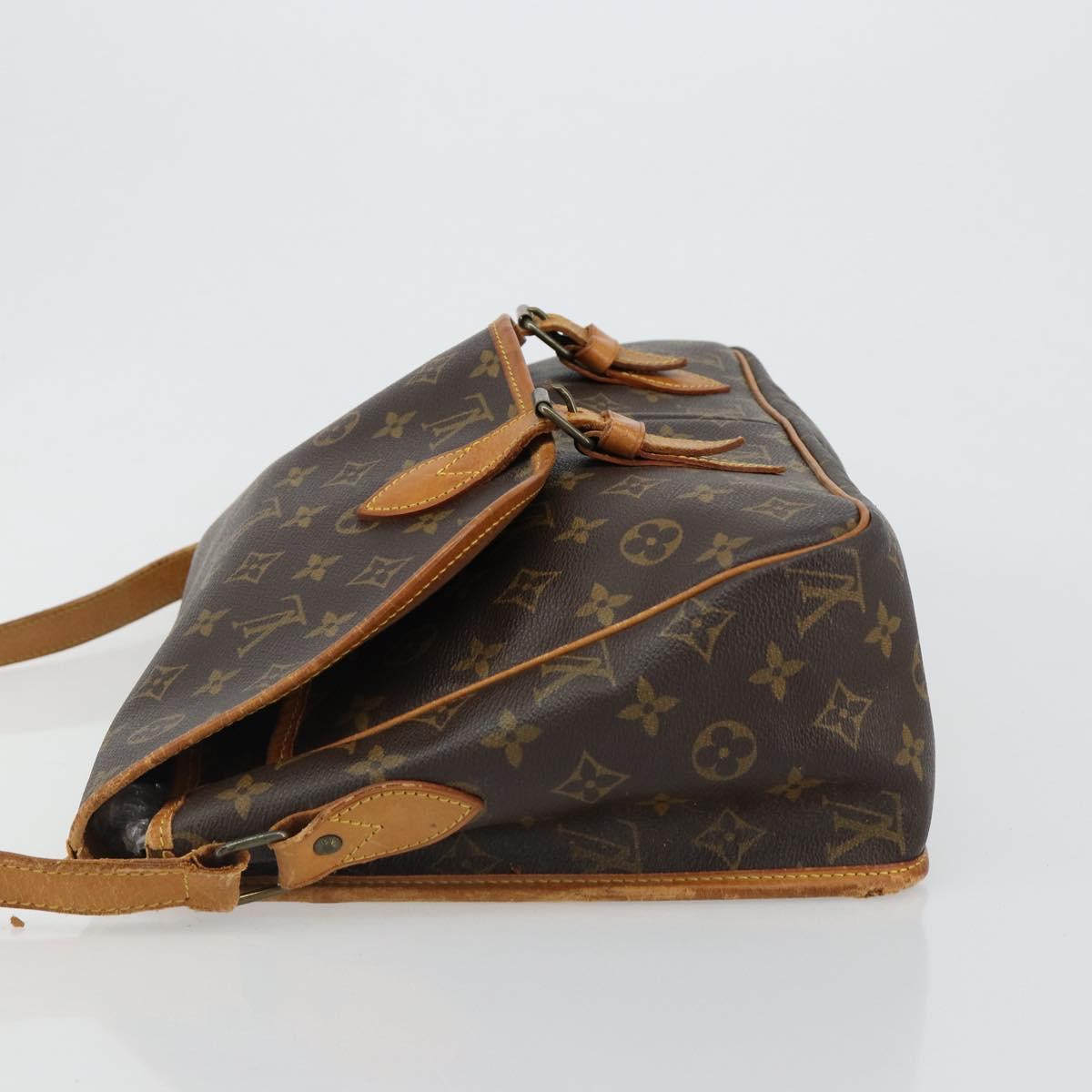 LOUIS VUITTON Monogram Gibeciere GM Shoulder Bag M42246 LV Auth bs35566