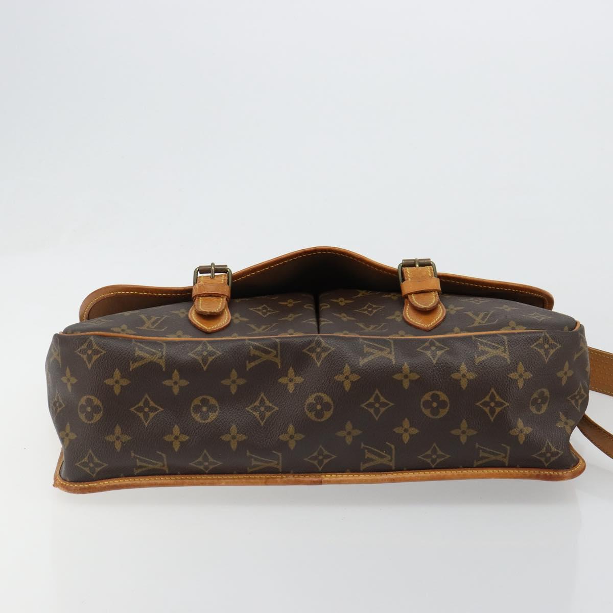 LOUIS VUITTON Monogram Gibeciere GM Shoulder Bag M42246 LV Auth bs35566
