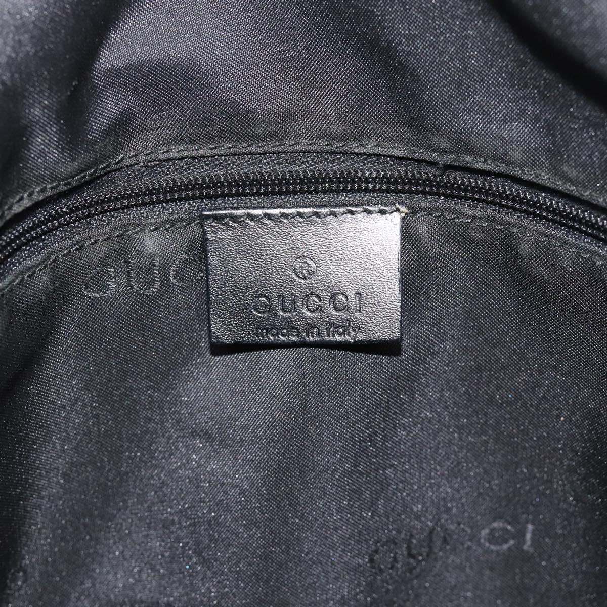 GUCCI GG Canvas Jackie Shoulder Bag Black Silver 001 3355 Auth bs35573