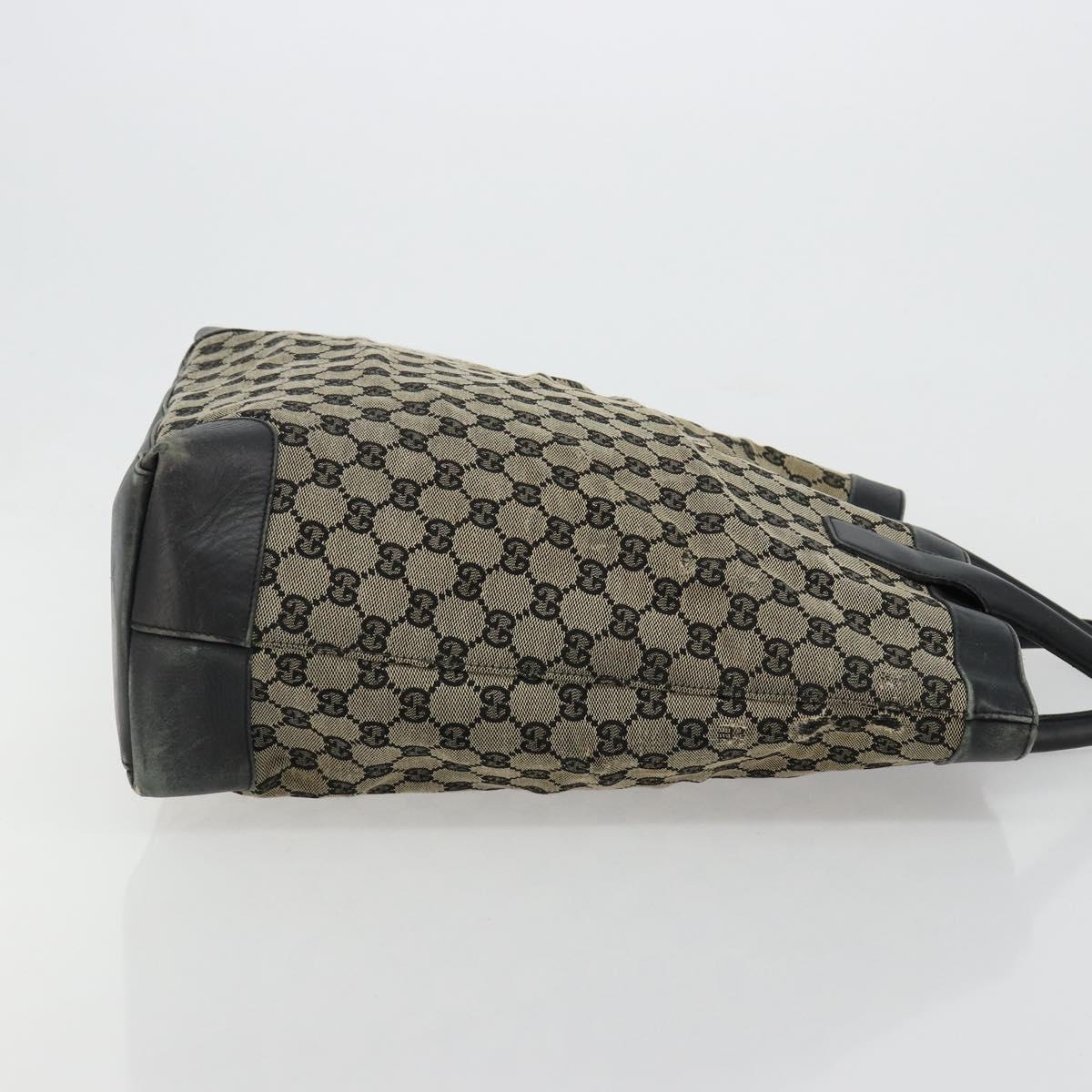 GUCCI GG Canvas Tote Bag Black 002 1121 Auth bs35575