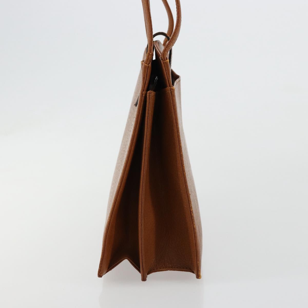 SAINT LAURENT Tote Bag Leather Brown Auth bs35578