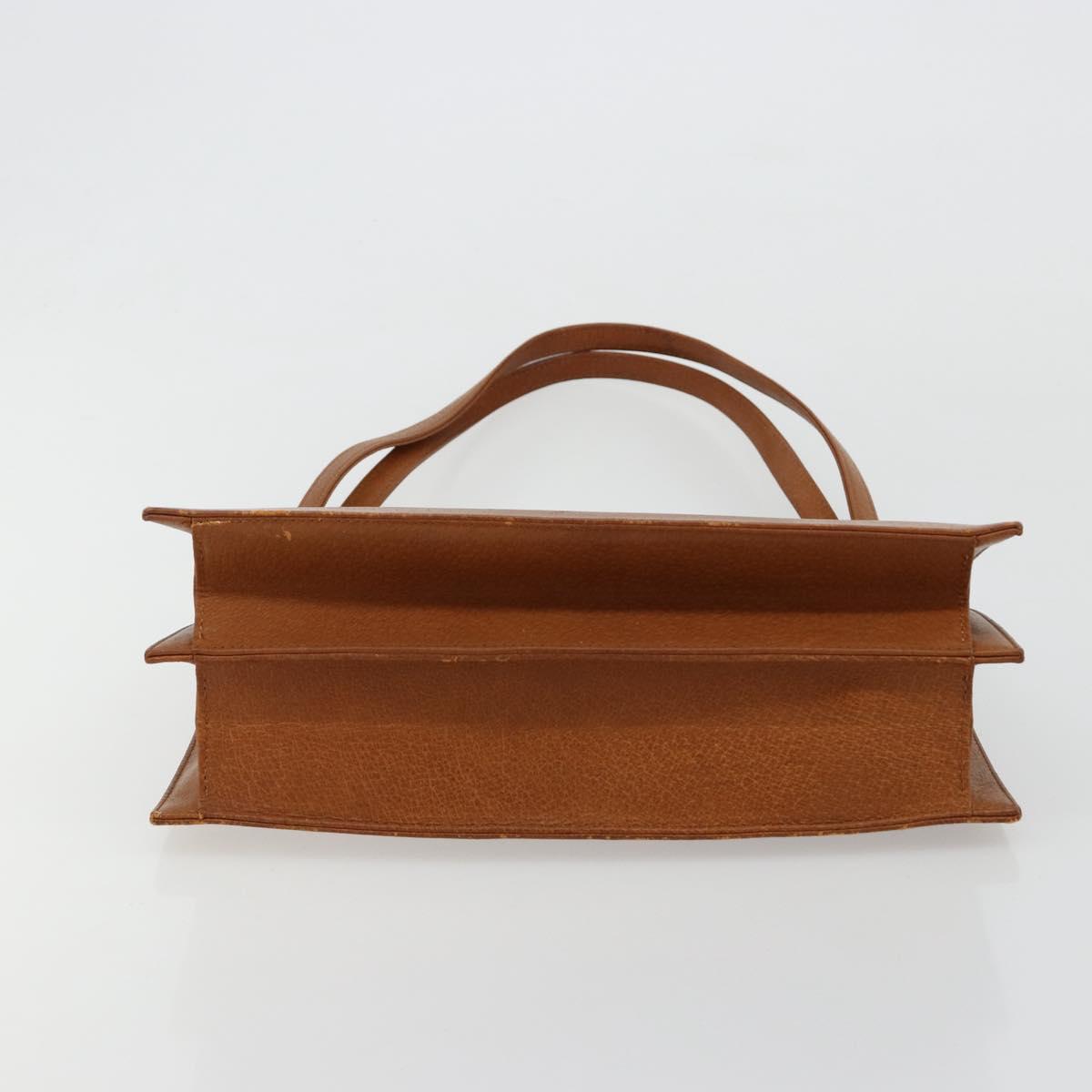 SAINT LAURENT Tote Bag Leather Brown Auth bs35578