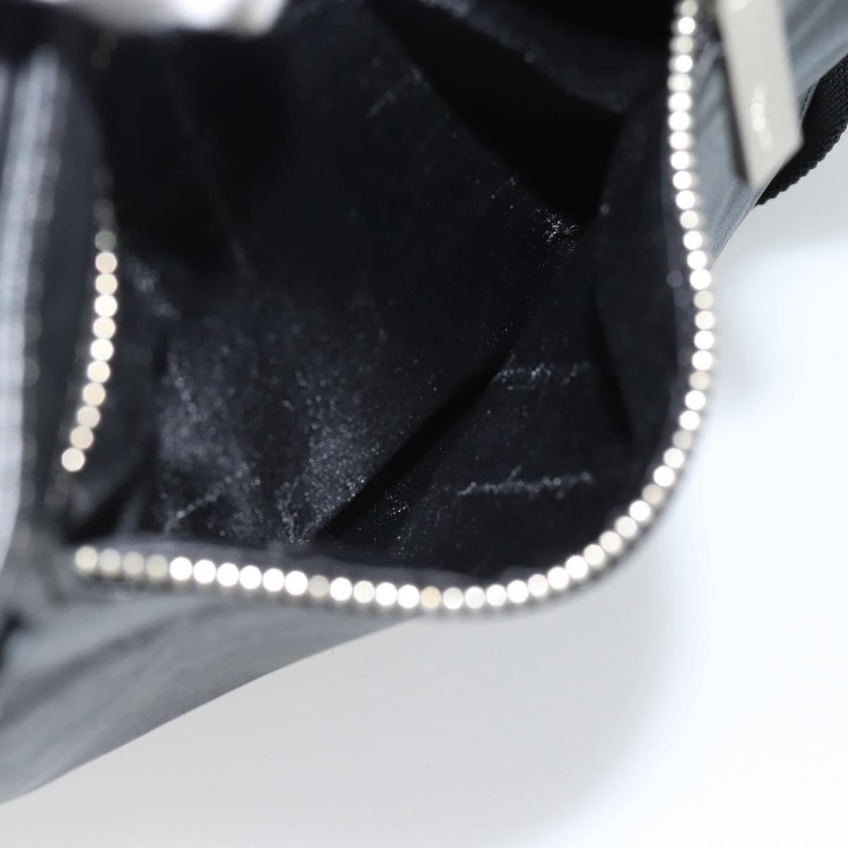 Salvatore Ferragamo Shoulder Bag Leather Black Silver Auth bs35581