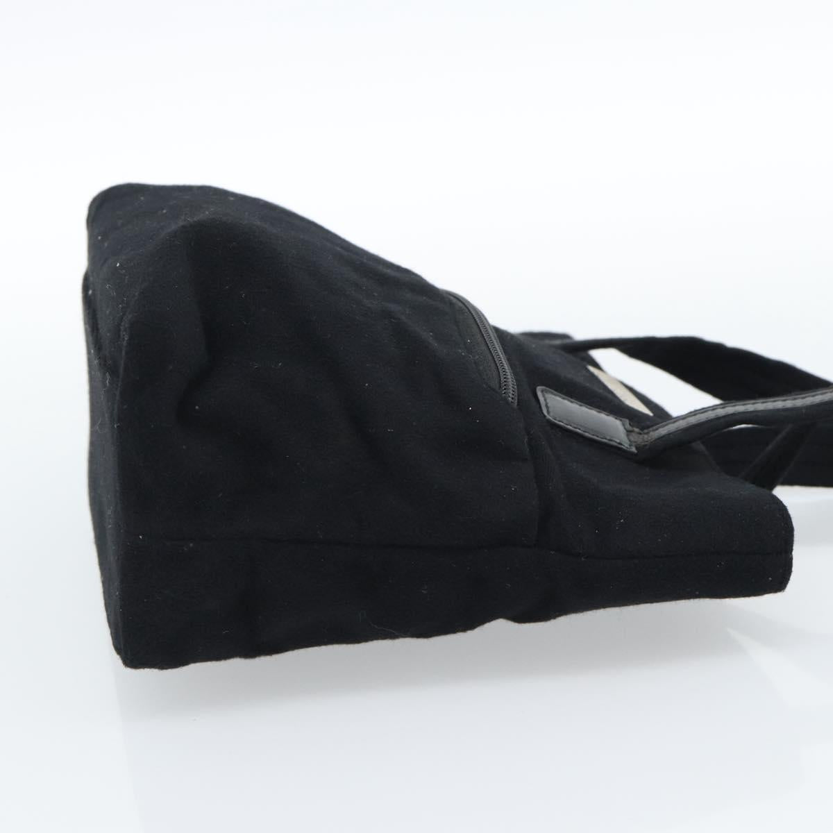 GUCCI Hand Bag Cotton Black Silver 002 8079 Auth bs35582