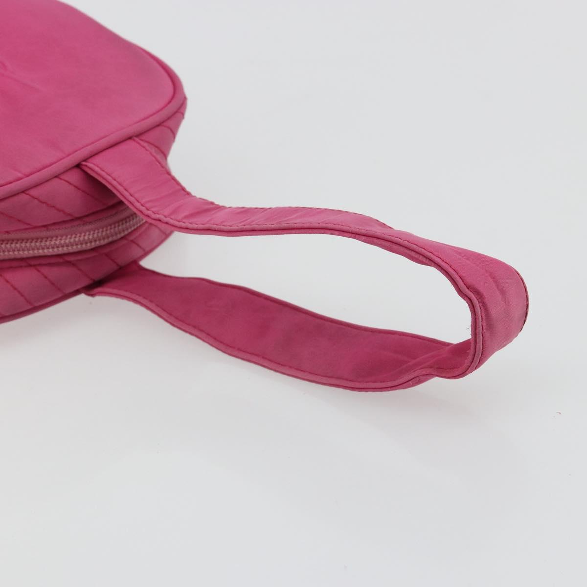 SAINT LAURENT Hand Bag Canvas Pink Gold Auth bs35590
