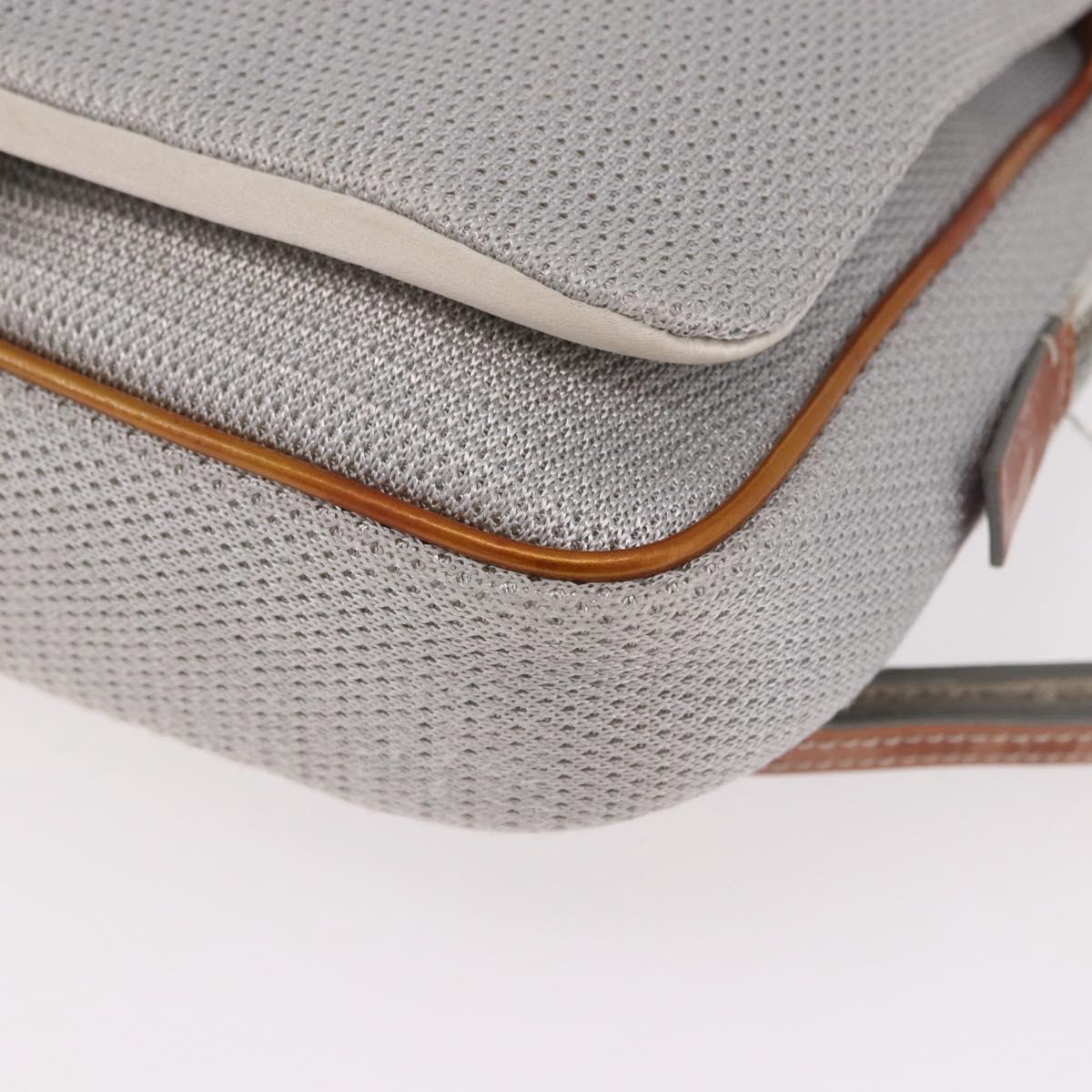 PRADA Sports Line Backpack Canvas Silver Auth bs35592