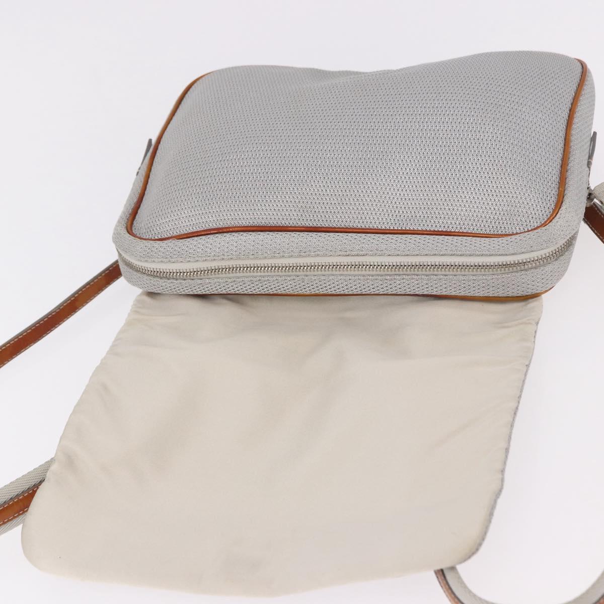 PRADA Sports Line Backpack Canvas Silver Auth bs35592