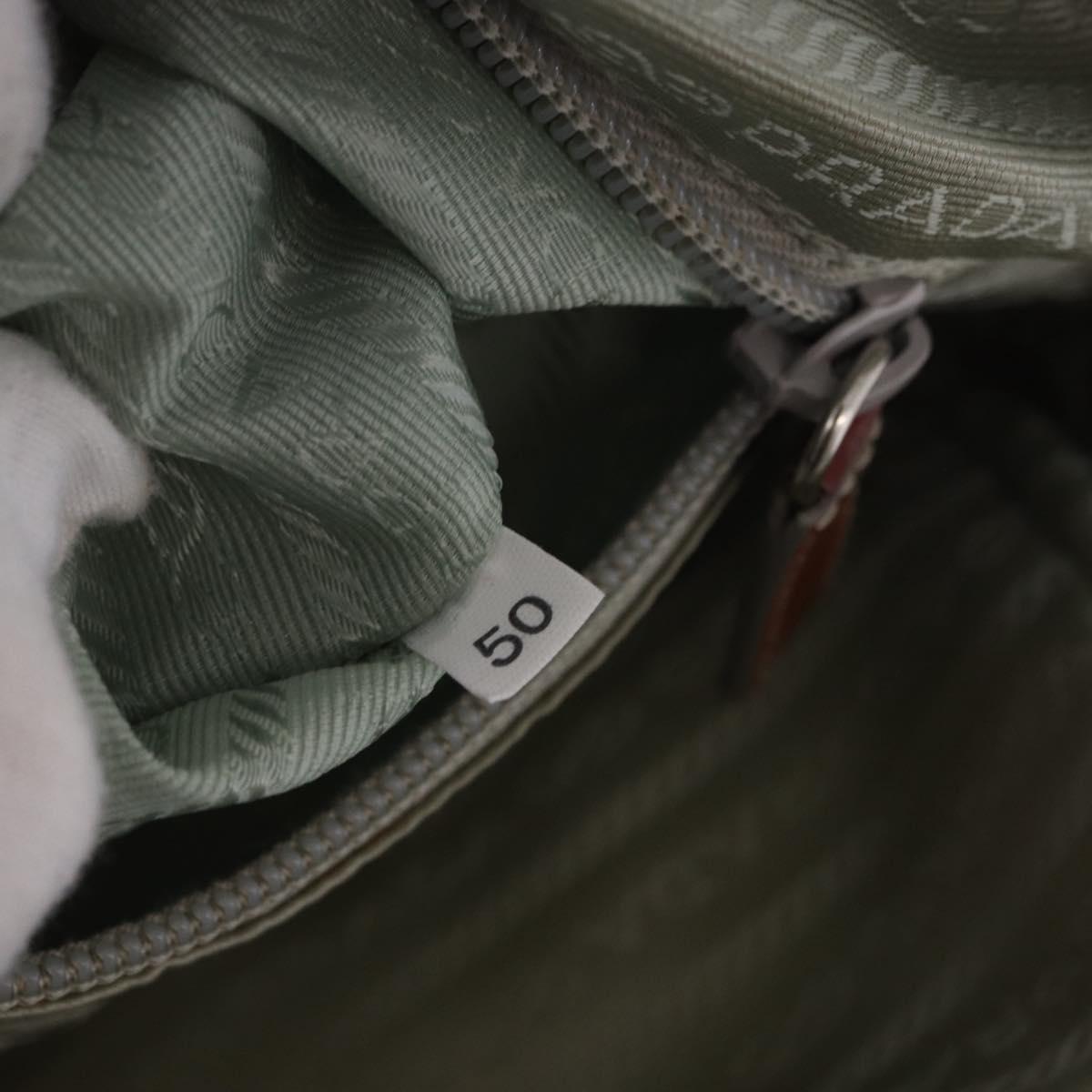 PRADA Sports Line Backpack Canvas Silver Auth bs35592