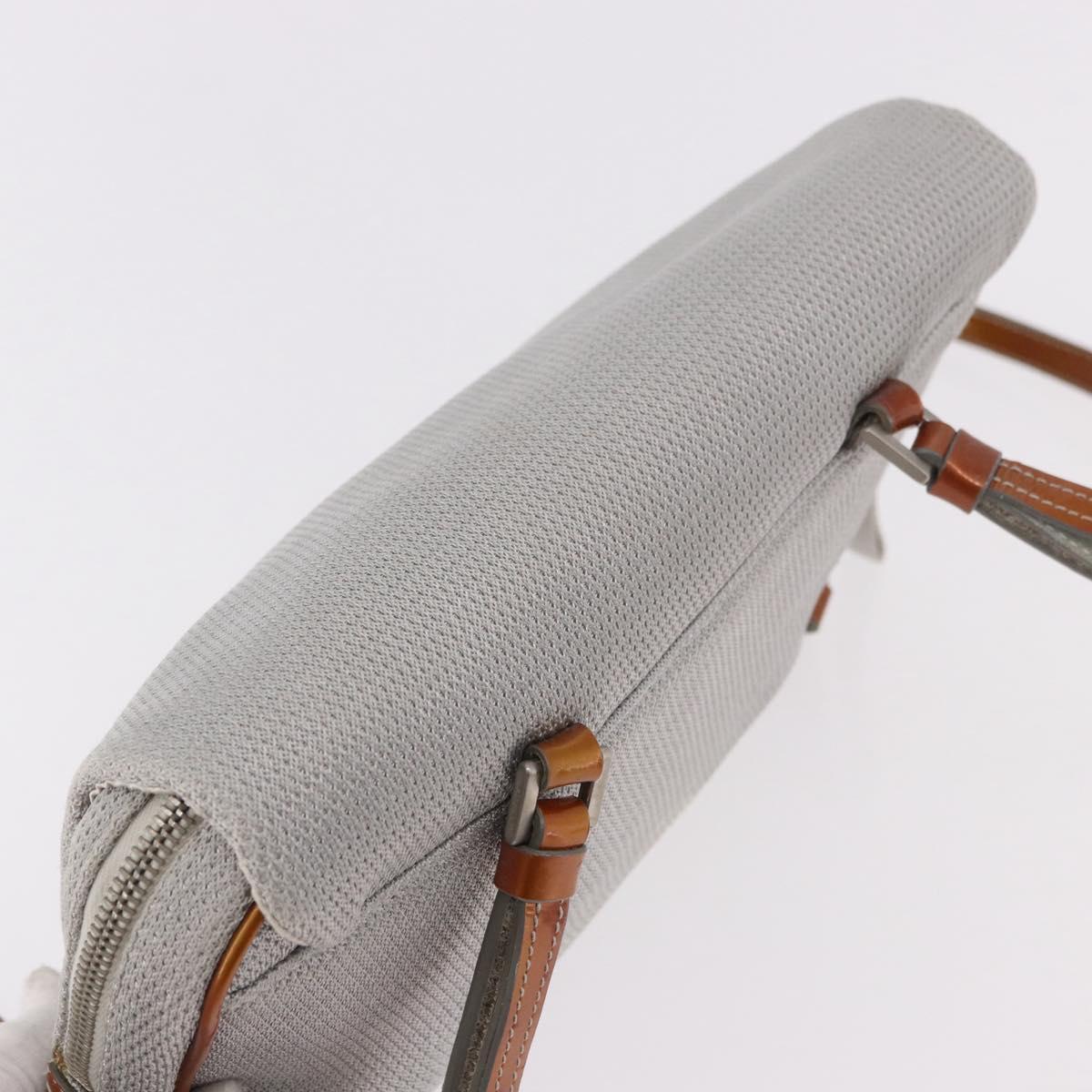 PRADA Sports Line Backpack Canvas Silver Auth bs35592
