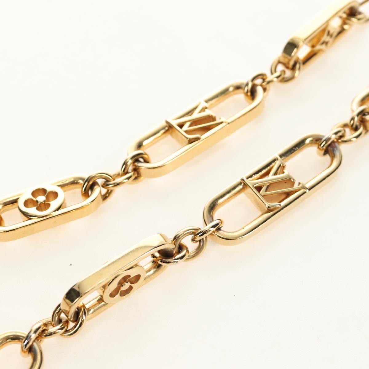 LOUIS VUITTON My LV Chain GM Necklace metal Gold Tone M01123 LV Auth bs35604M
