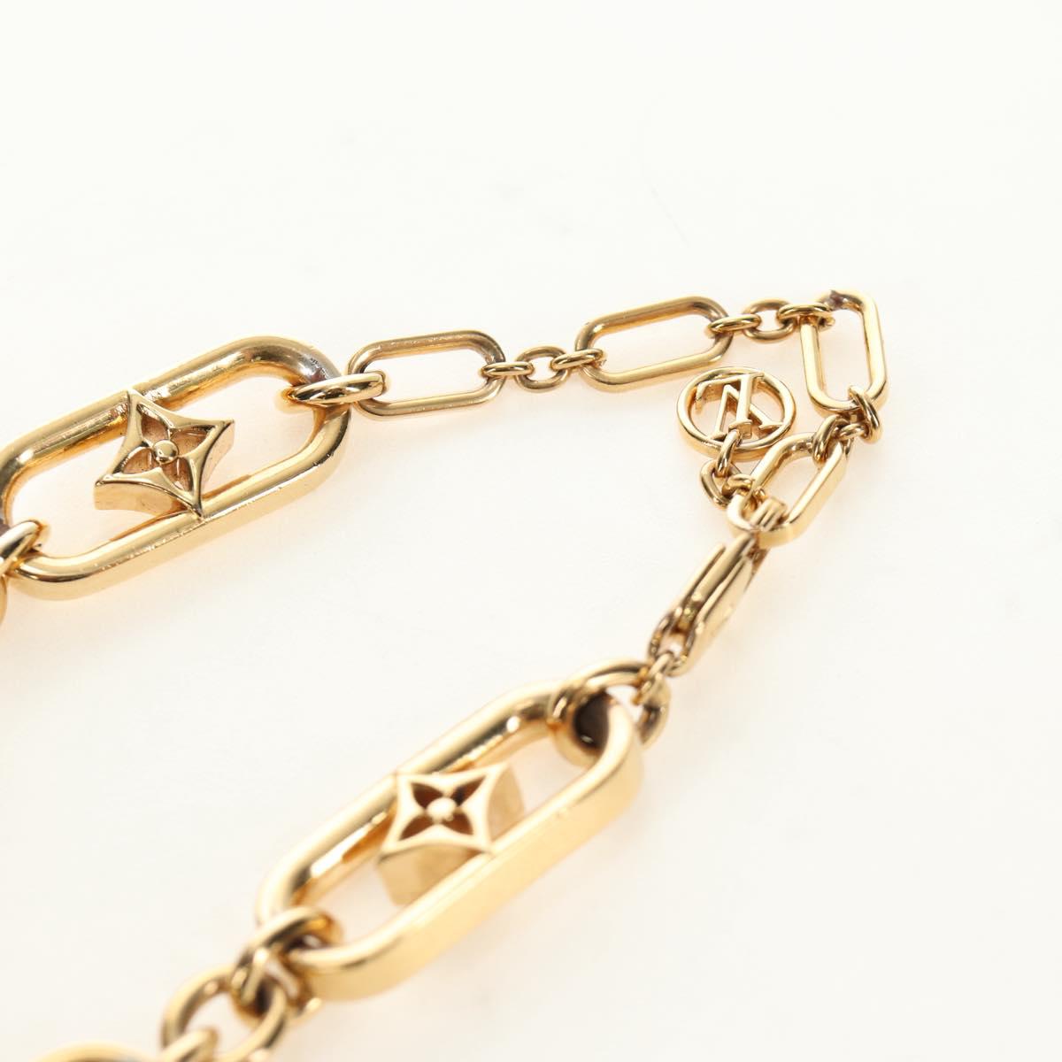 LOUIS VUITTON My LV Chain GM Necklace metal Gold Tone M01123 LV Auth bs35604M