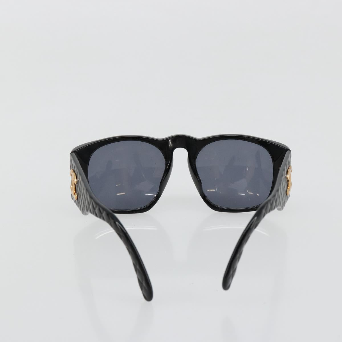 CHANEL Sunglasses plastic Black CC Auth bs35605