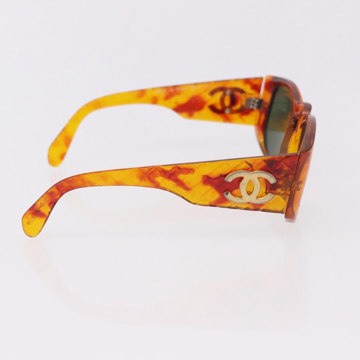 CHANEL Sunglasses plastic 2 Set Black Brown CC Auth bs35606