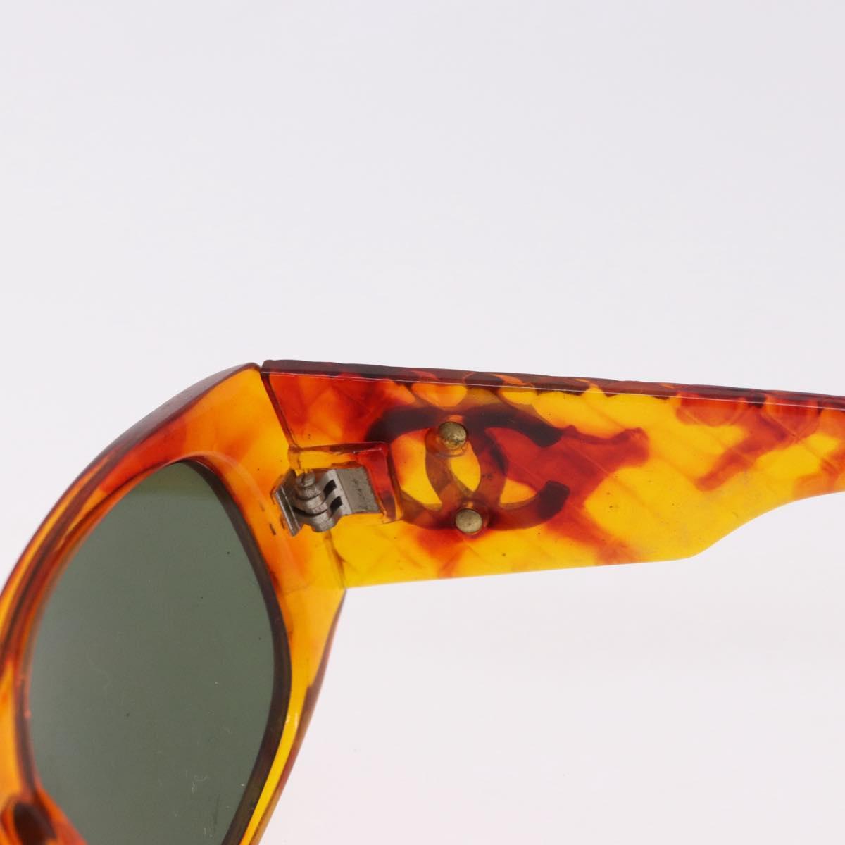 CHANEL Sunglasses plastic 2 Set Black Brown CC Auth bs35606