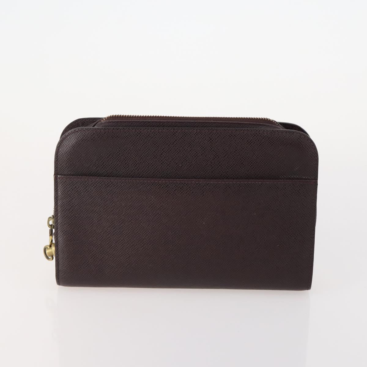 LOUIS VUITTON Taiga Baikal Clutch Bag 2 Set Acajou M30186 LV Auth bs35607