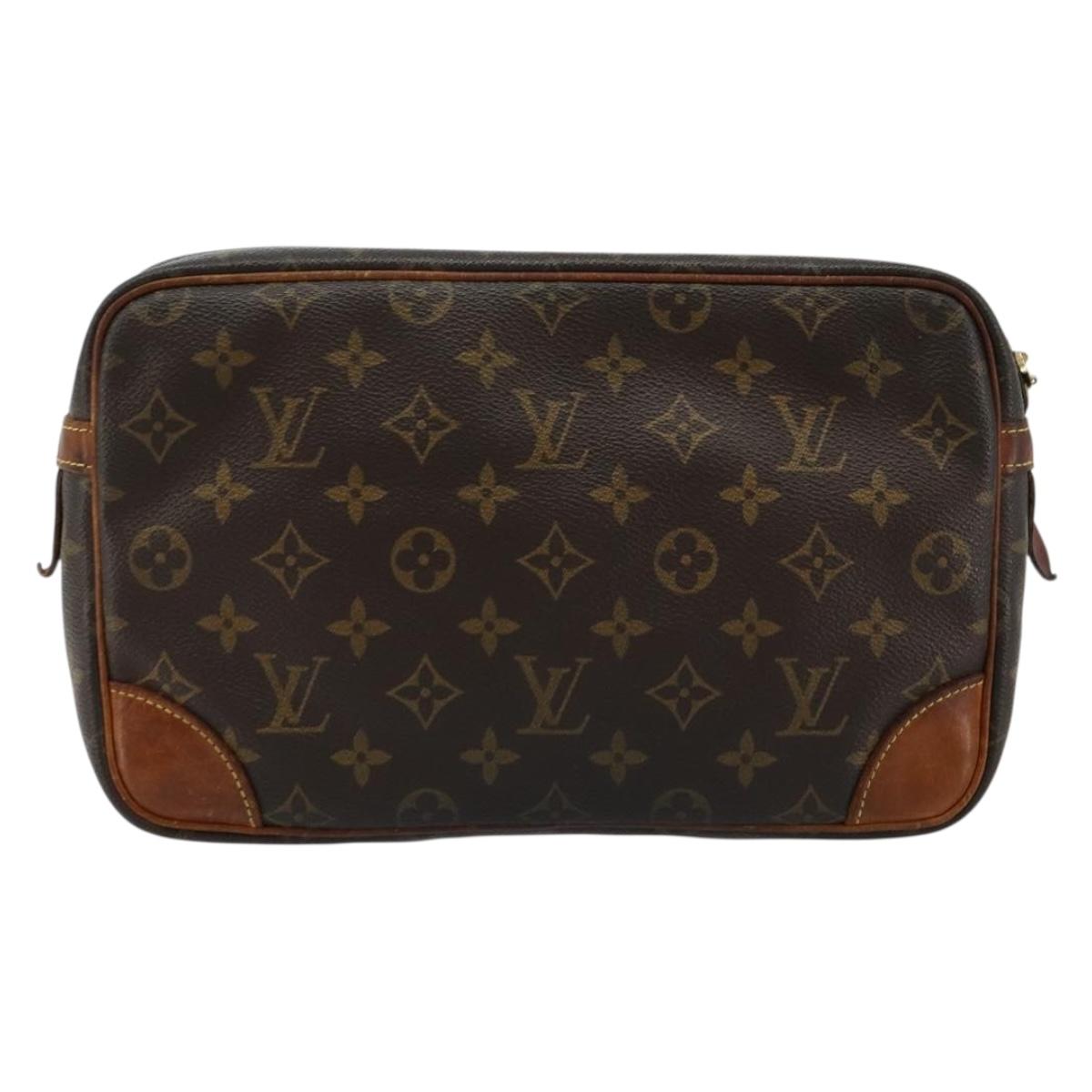 LOUIS VUITTON Monogram Compiegne 28 Clutch Bag M51845 LV Auth bs35609