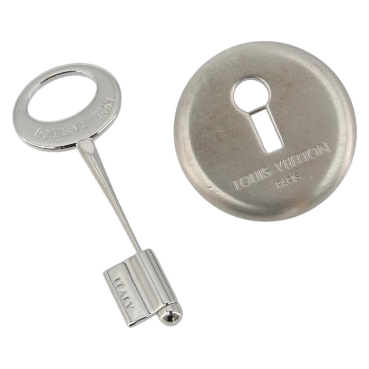 LOUIS VUITTON Travel Key Brooch Set Brooch metal Silver M68098 LV Auth bs35611