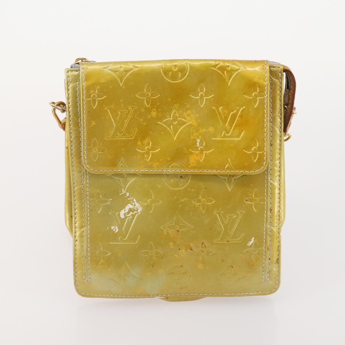 LOUIS VUITTON Monogram Vernis Pouch 6 Set Beige LV Auth bs35613